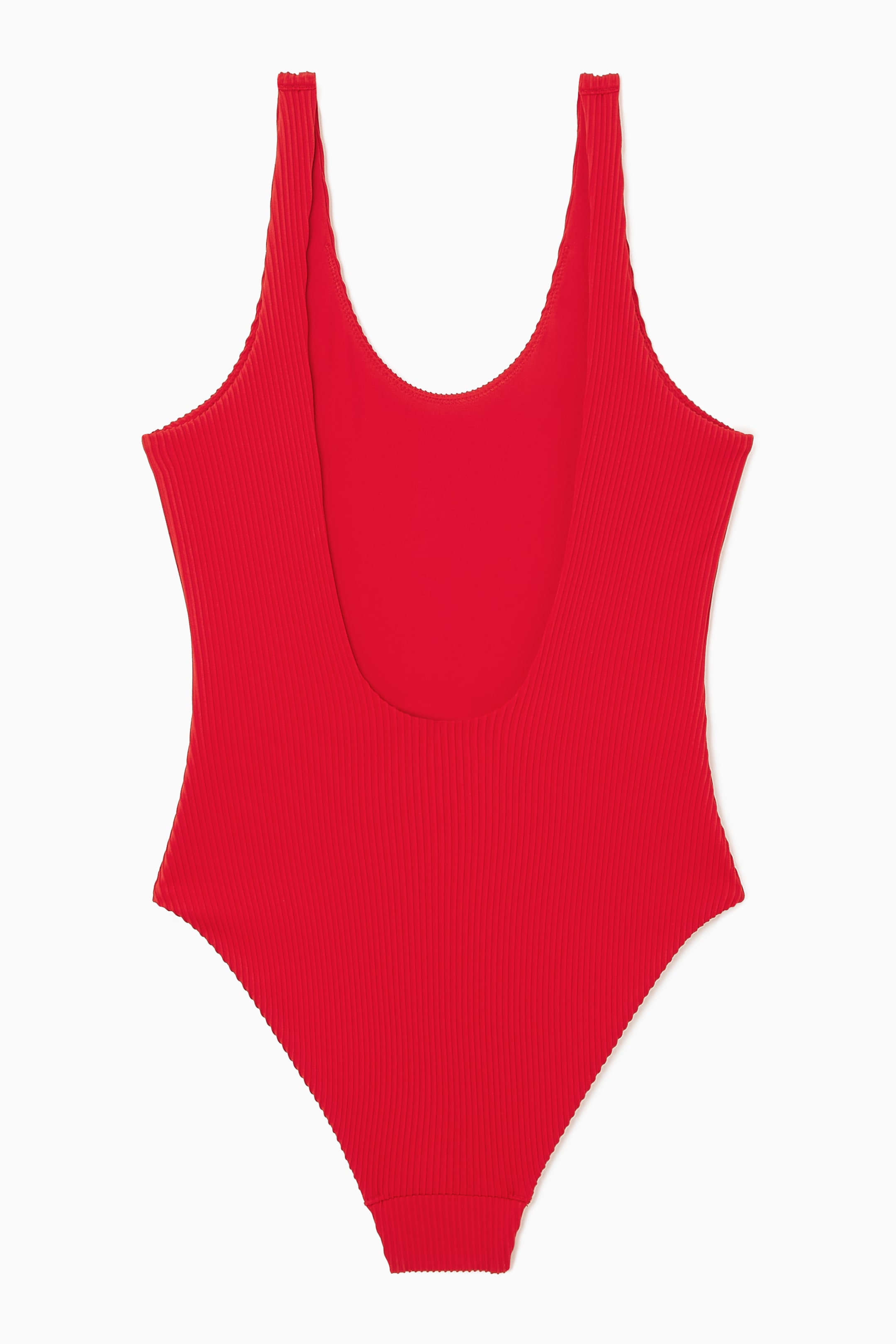 Grösseres Bild ansehen: GERIPPTER BADEANZUG MIT RUNDHALSAUSSCHNITT - LEUCHTENDES ROT - DAMEN | H&M CH 3