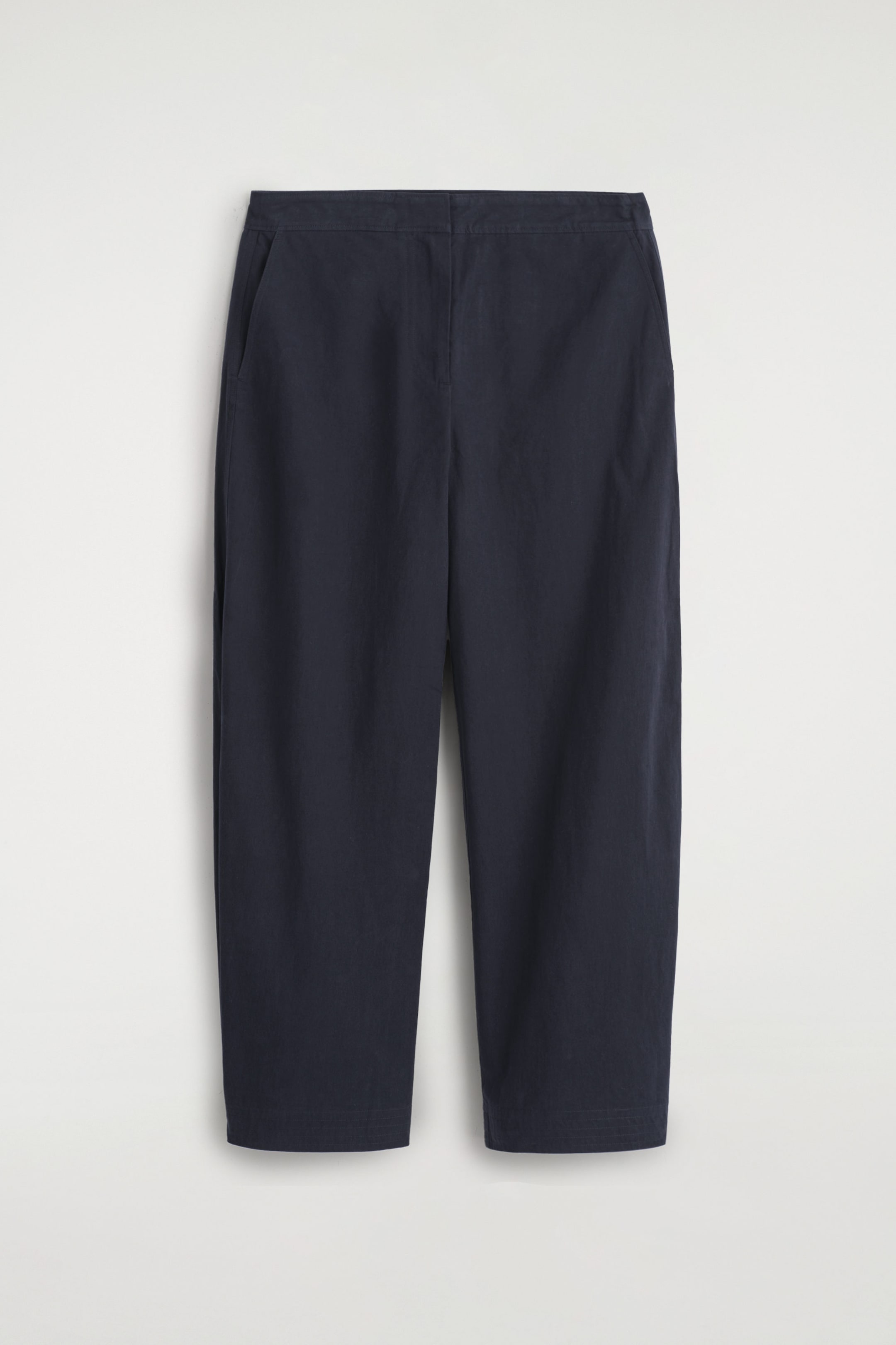 PANTALONI BARREL IN COTONE PIMA