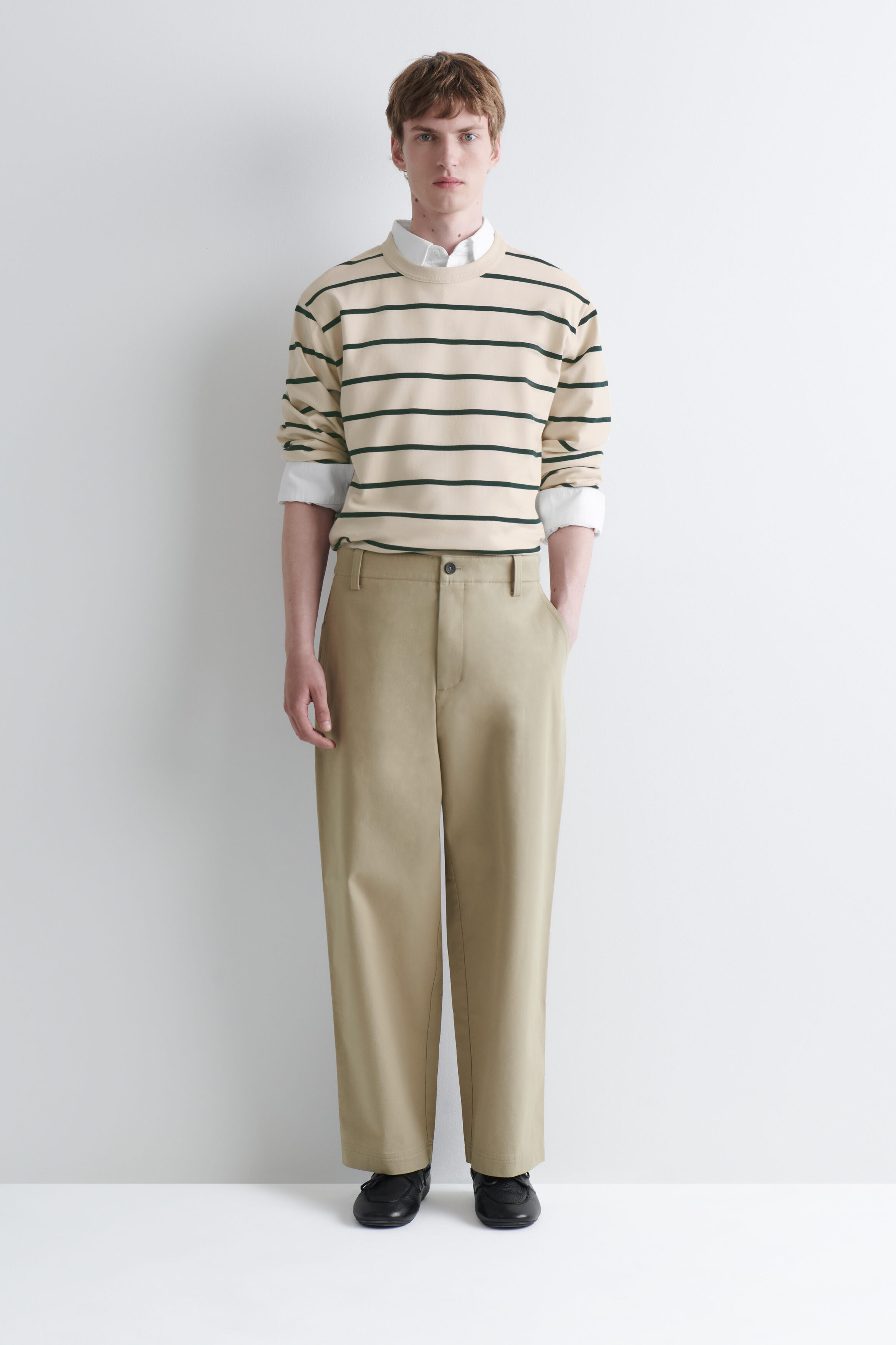 COTTON-TWILL RELAXED-FIT STRAIGHT-LEG PANTS - thumbnail 7