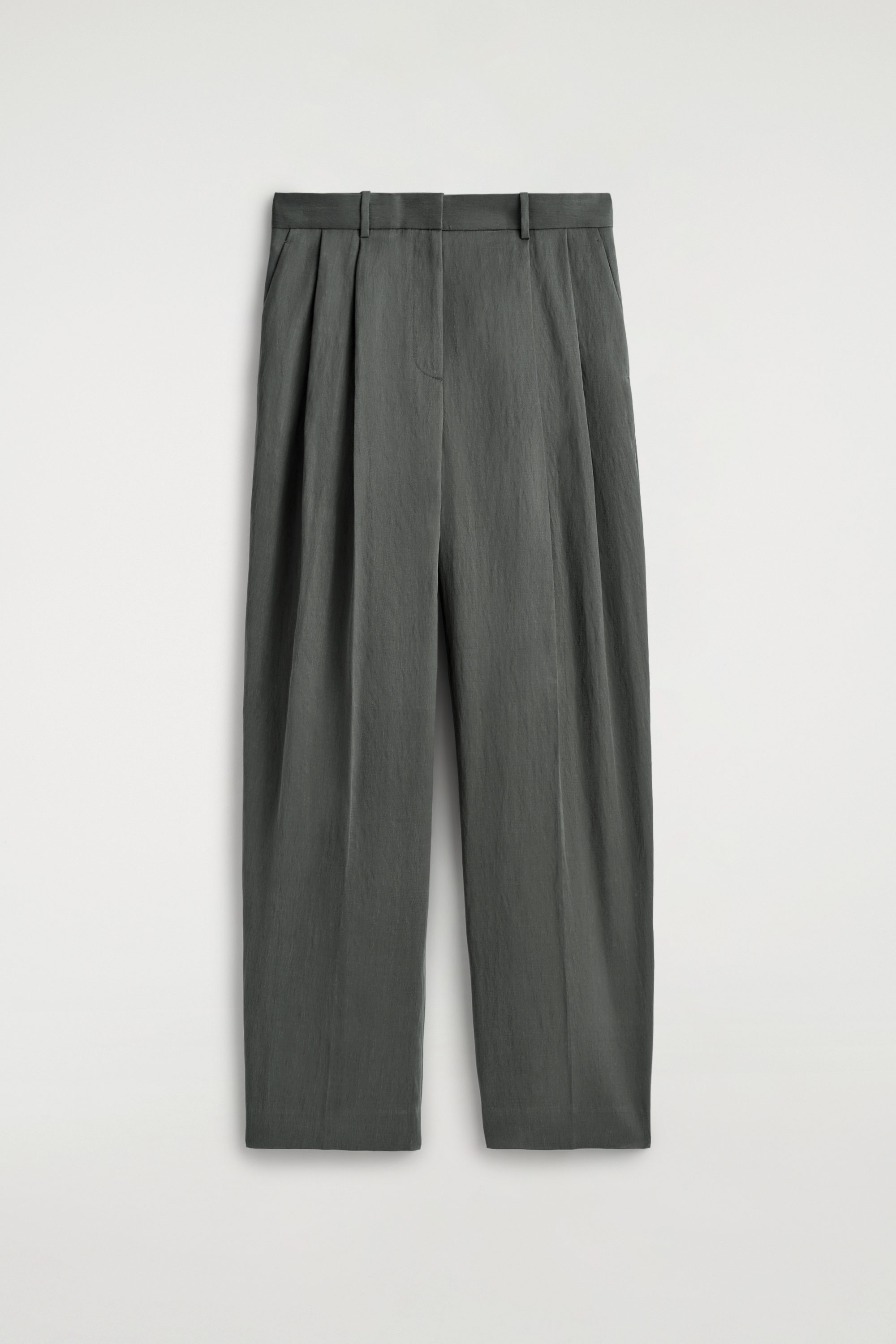 RELAXED FLUID WIDE-LEG PANTS - DARK GRAY | COS US