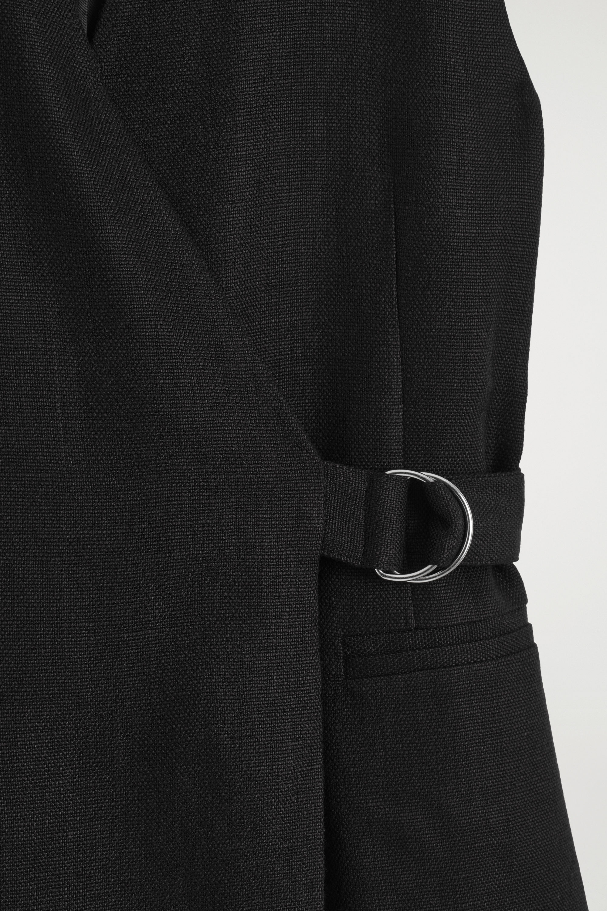 BELTED WRAP-FRONT VEST - BLACK | COS