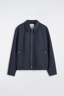 TAILORED WOOL ZIP-UP JACKET — BLUE 8