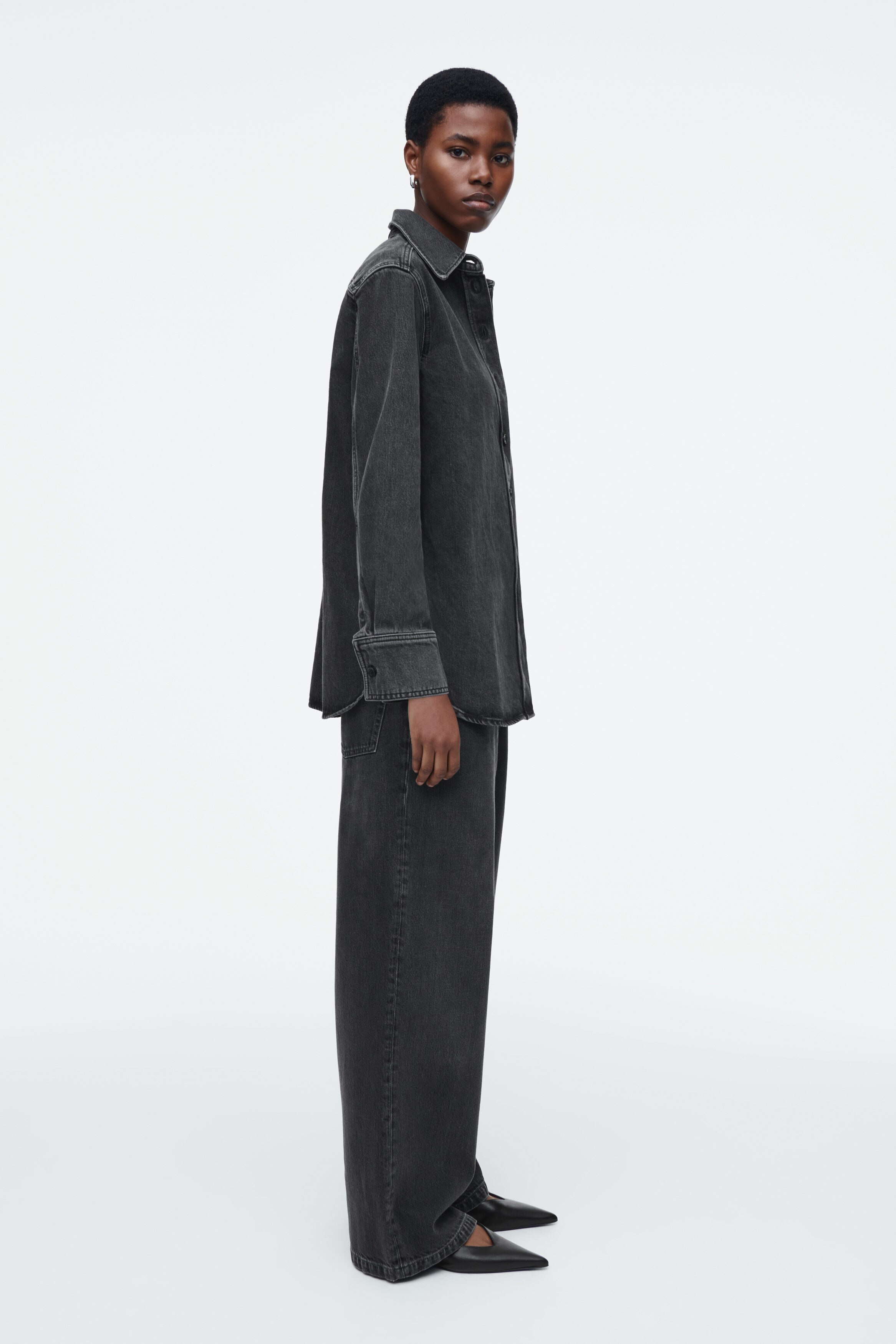 RELAXED DENIM SHIRT - WASHED BLACK | COS