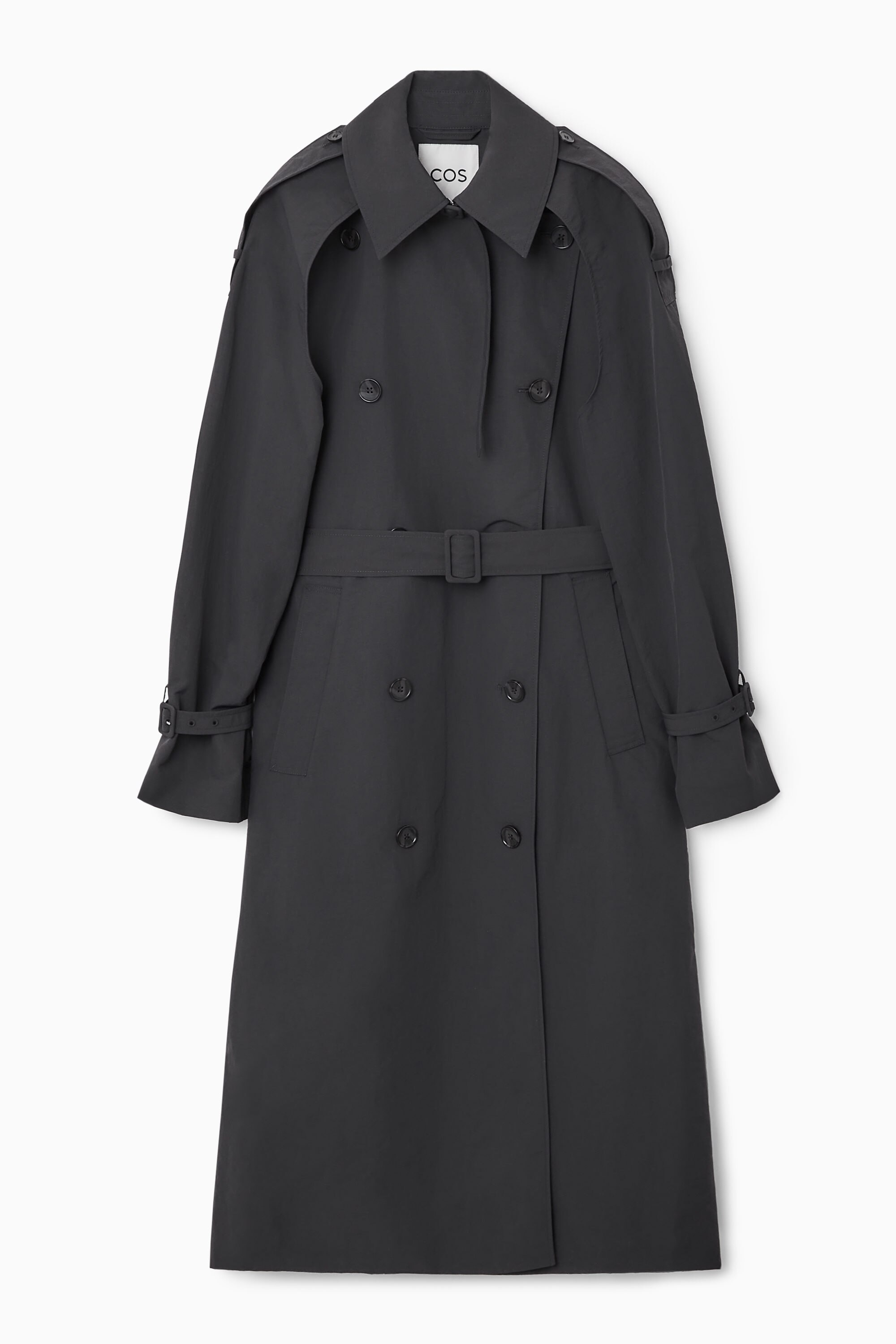 トレンチコート Convertible Crinkled Glossed-leather Trench Coat Wvapzxx Genuine Leather Jacket For Women Fall Winter Real