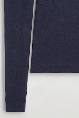 SLIM MERINO WOOL TOP — NAVY 7