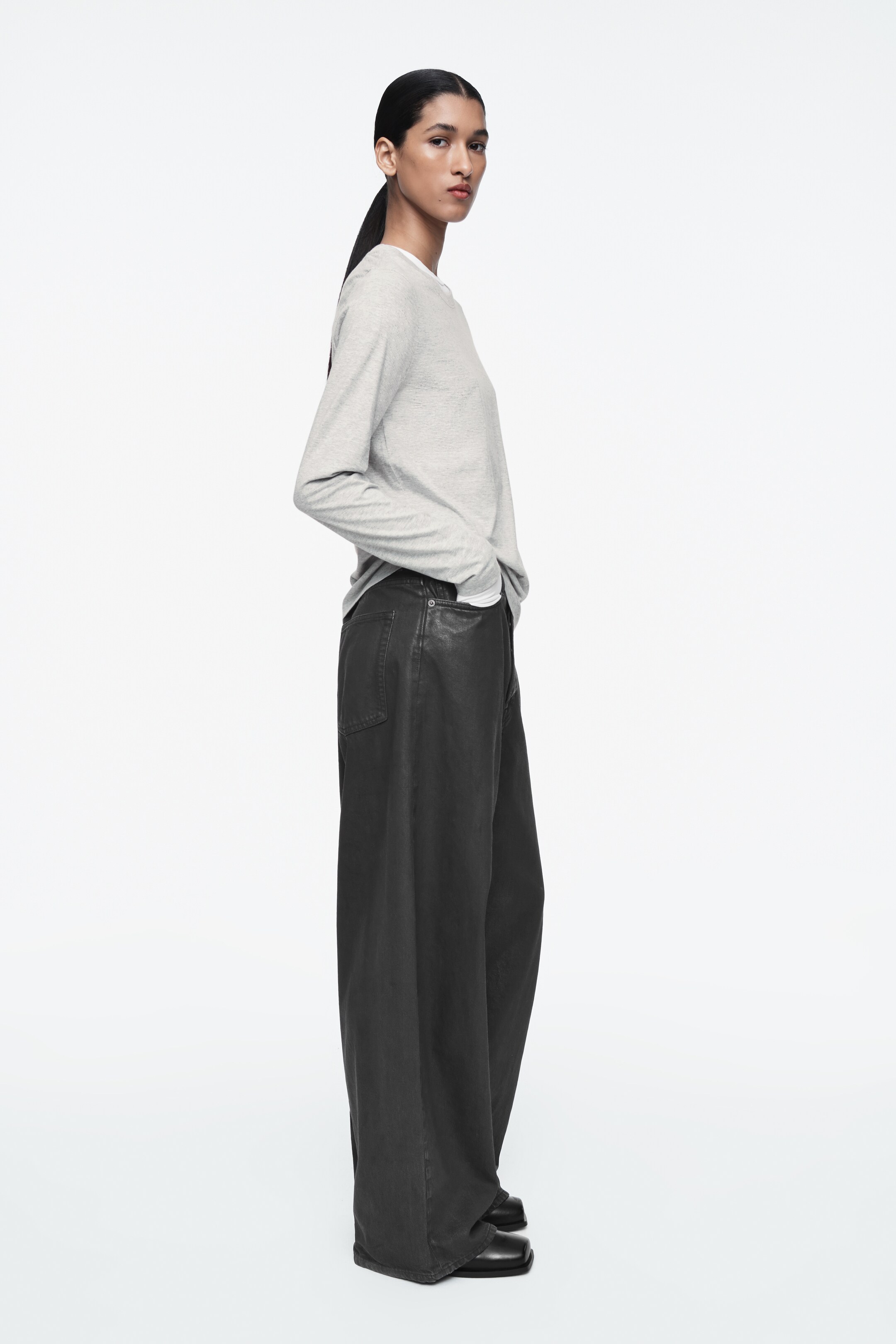 Agrandir l'image: T-SHIRT 24/7 À MANCHES LONGUES - GRIS CLAIR - FEMME | H&M FR 2