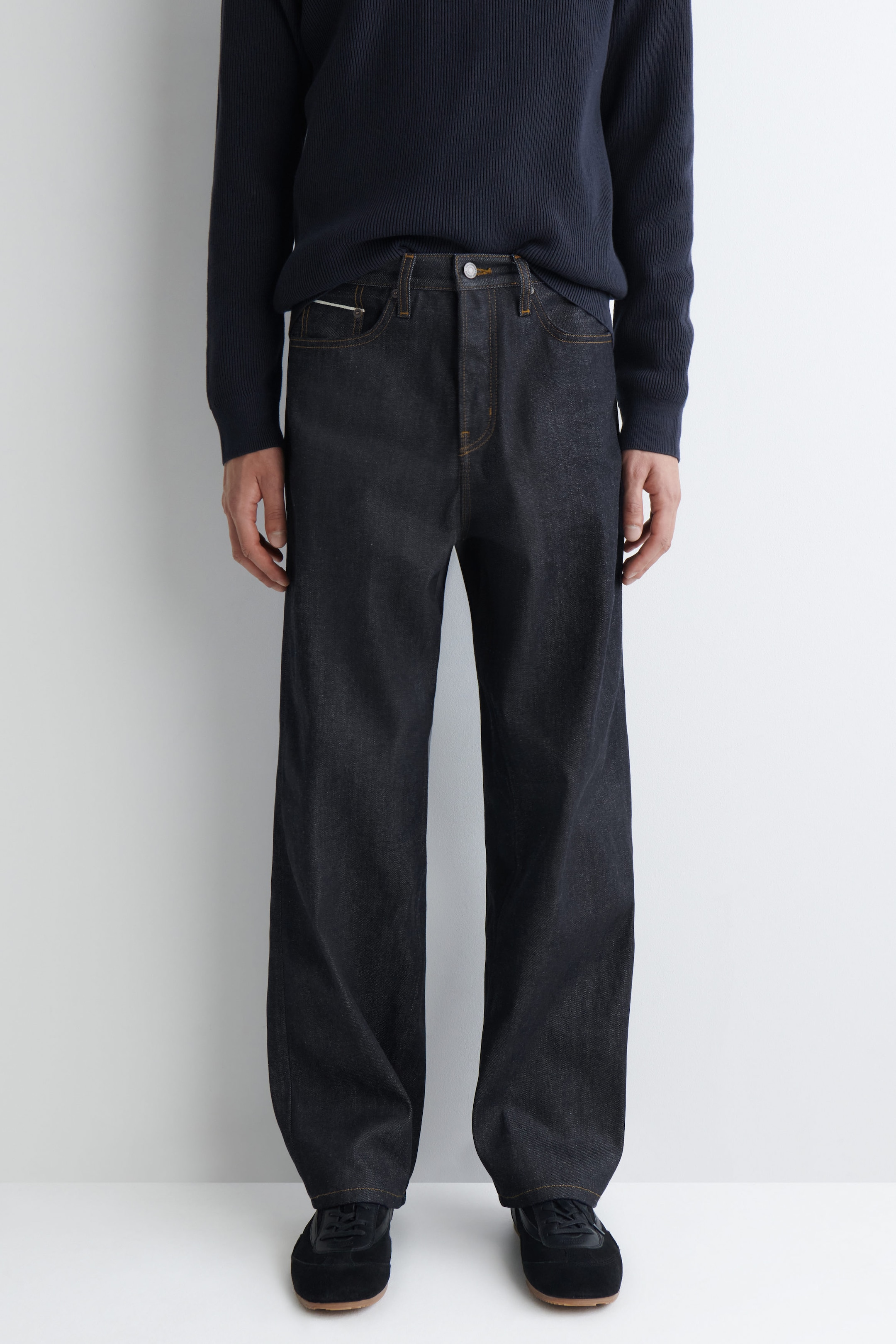 RIDER RAW SELVEDGE STRAIGHT-LEG JEANS
