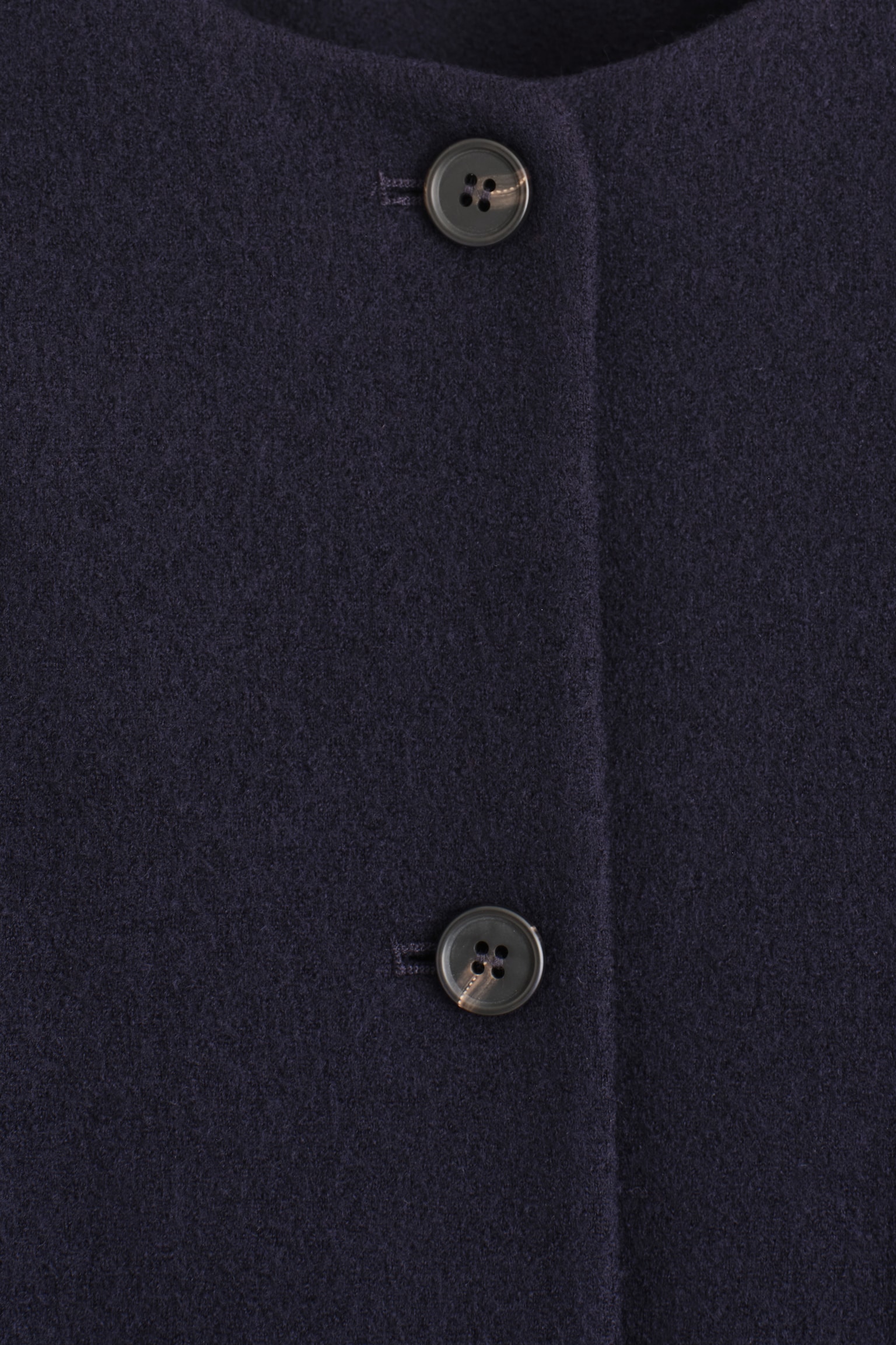 STRICKJACKE AUS GEKOCHTER MERINOWOLLE - NAVYBLAU/DUNKELGRAU MELIERT - 5