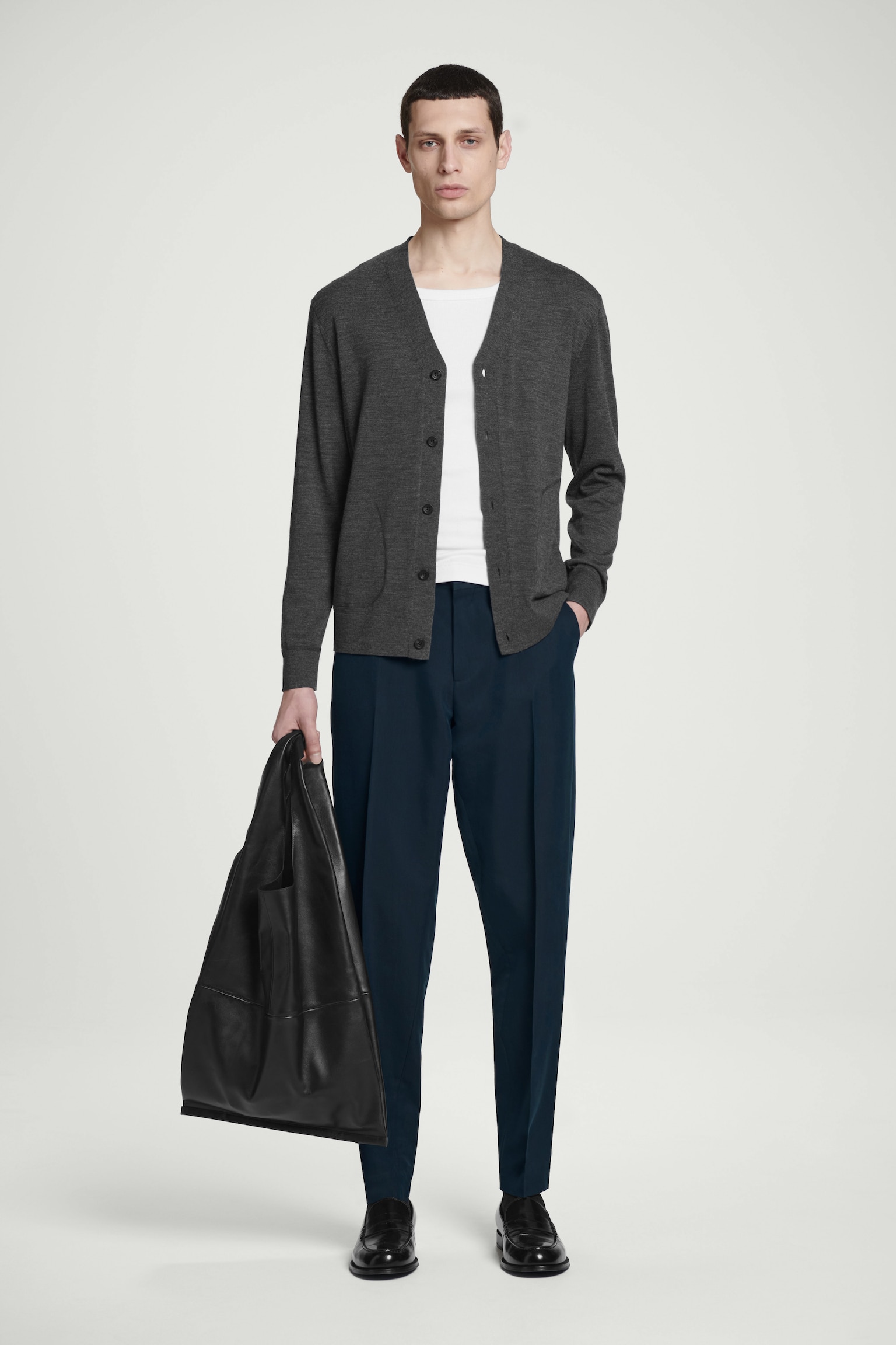 Op maat gemaakte rechte broek - MARINEBLAUW/DONKER GROEN