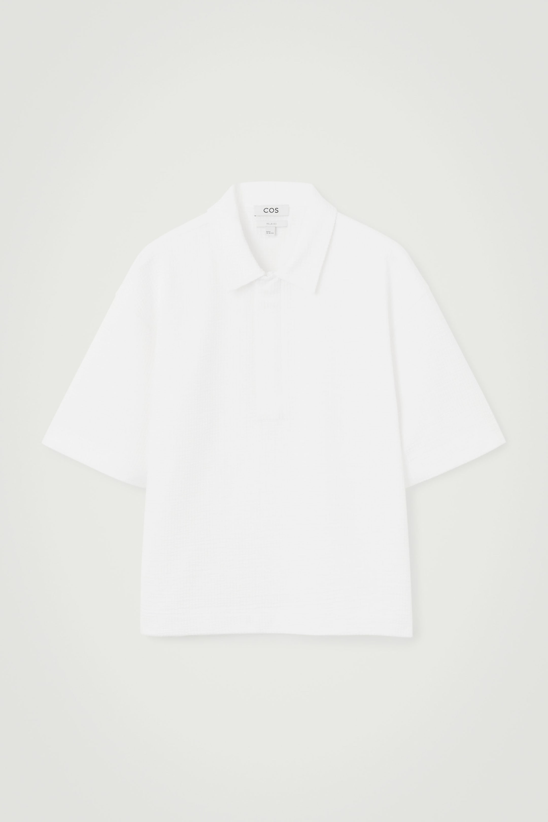 SEERSUCKER-POLOSHIRT MIT KURZEM REISSVERSCHLUSS