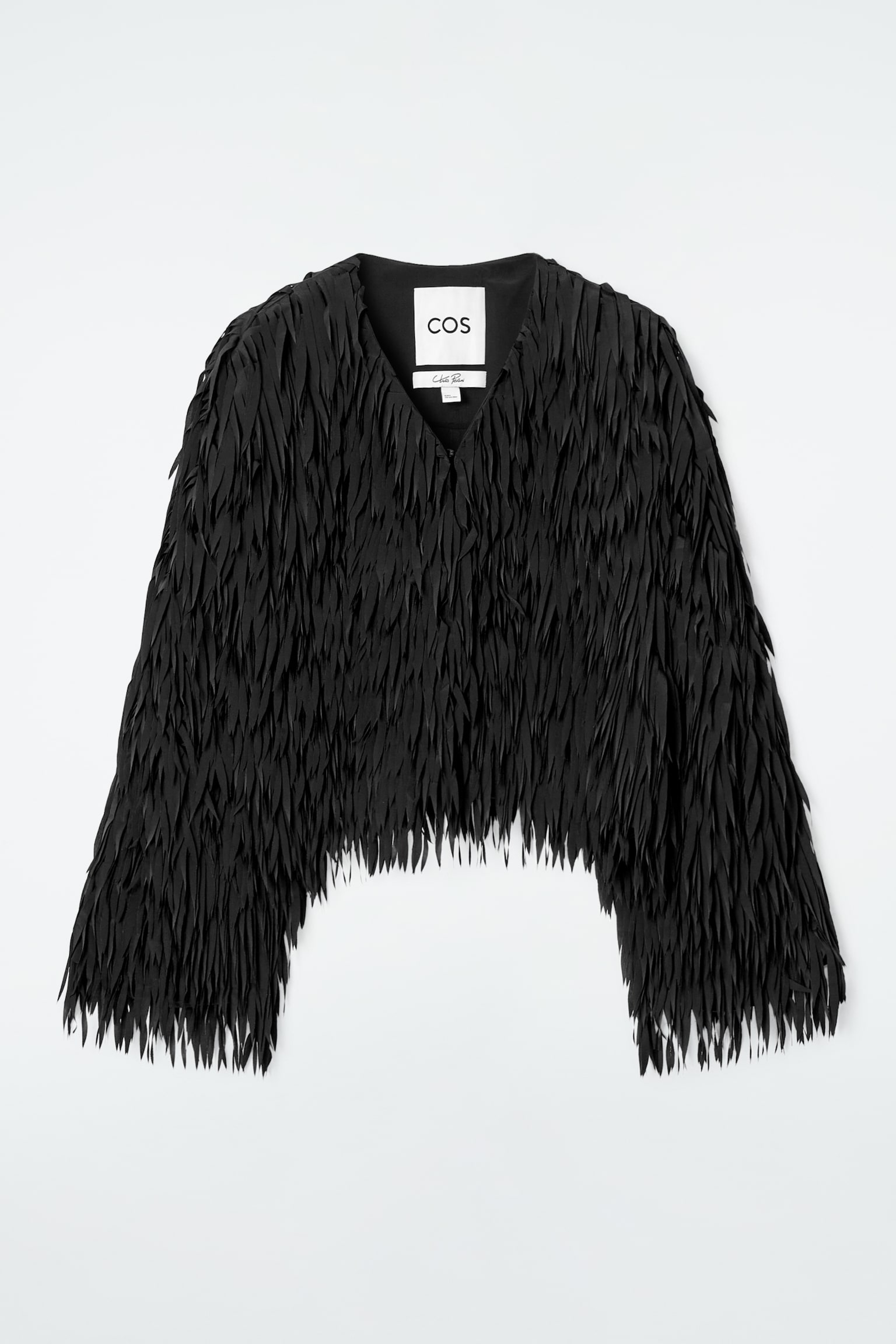 VESTE BOLÉRO FRANGÉE - NOIR