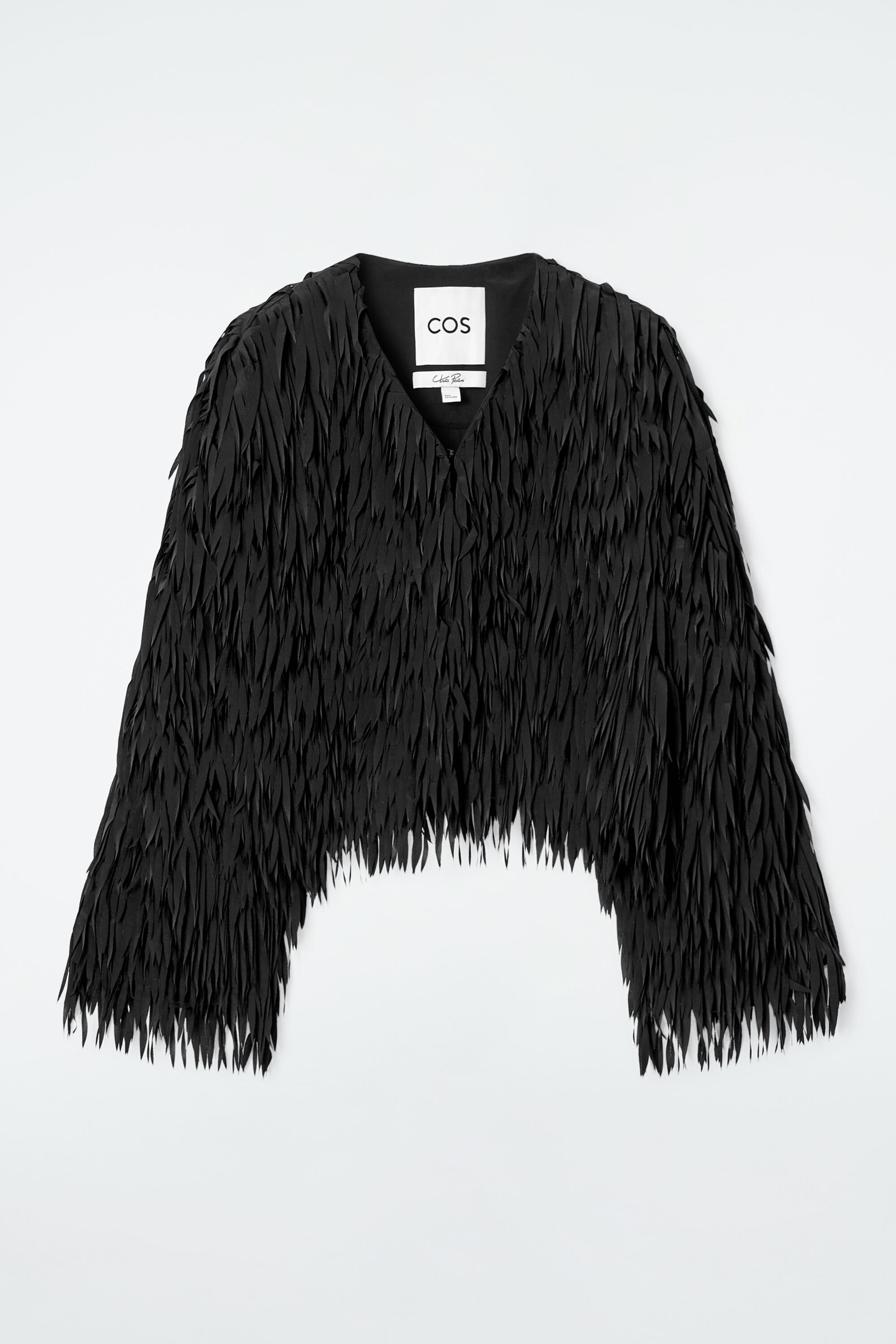 コス　COS ボレロ FRINGED BOLERO JACKET - BLACK | COS