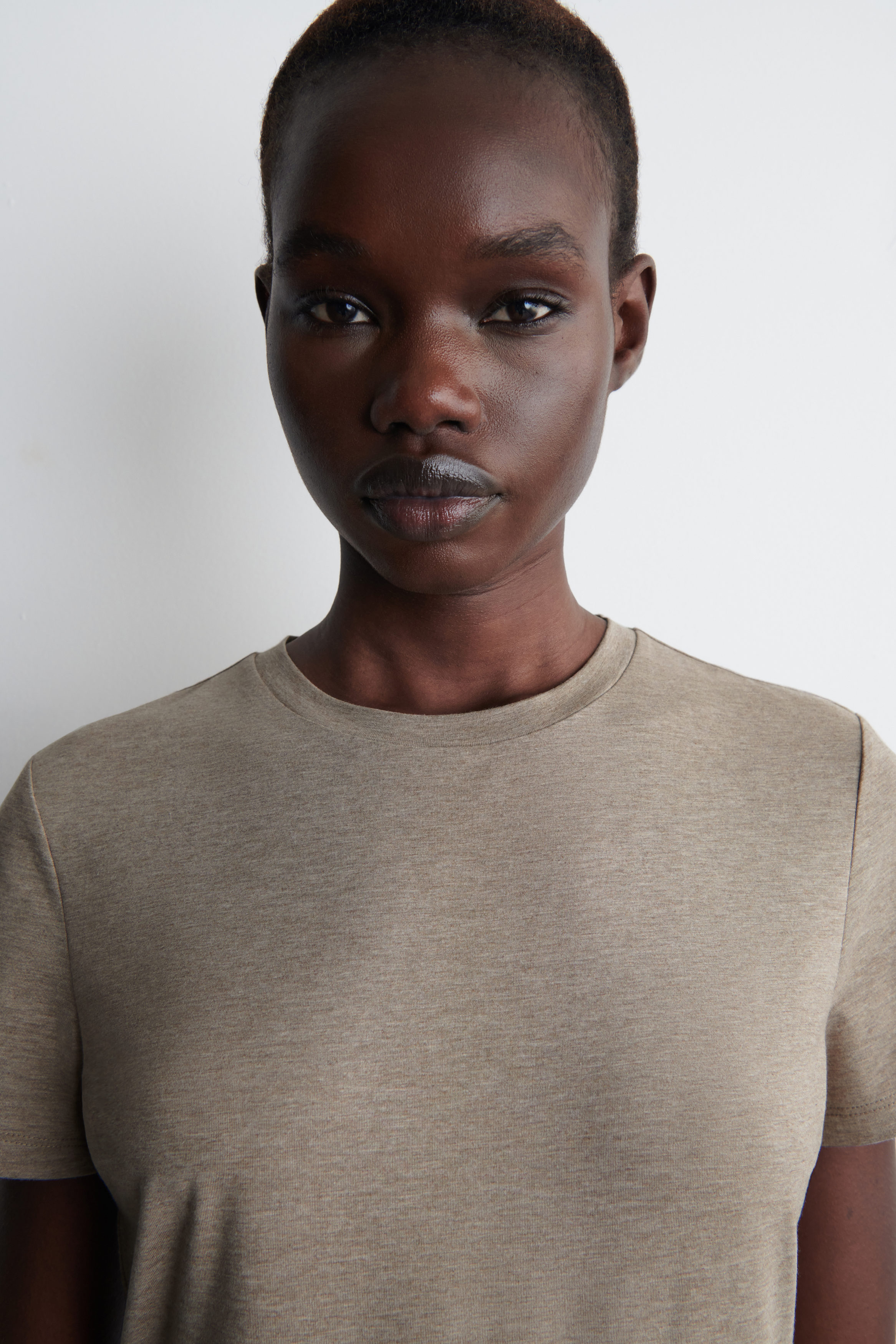 SHRUNKEN T-SHIRT - OAT MÉLANGE | COS DK