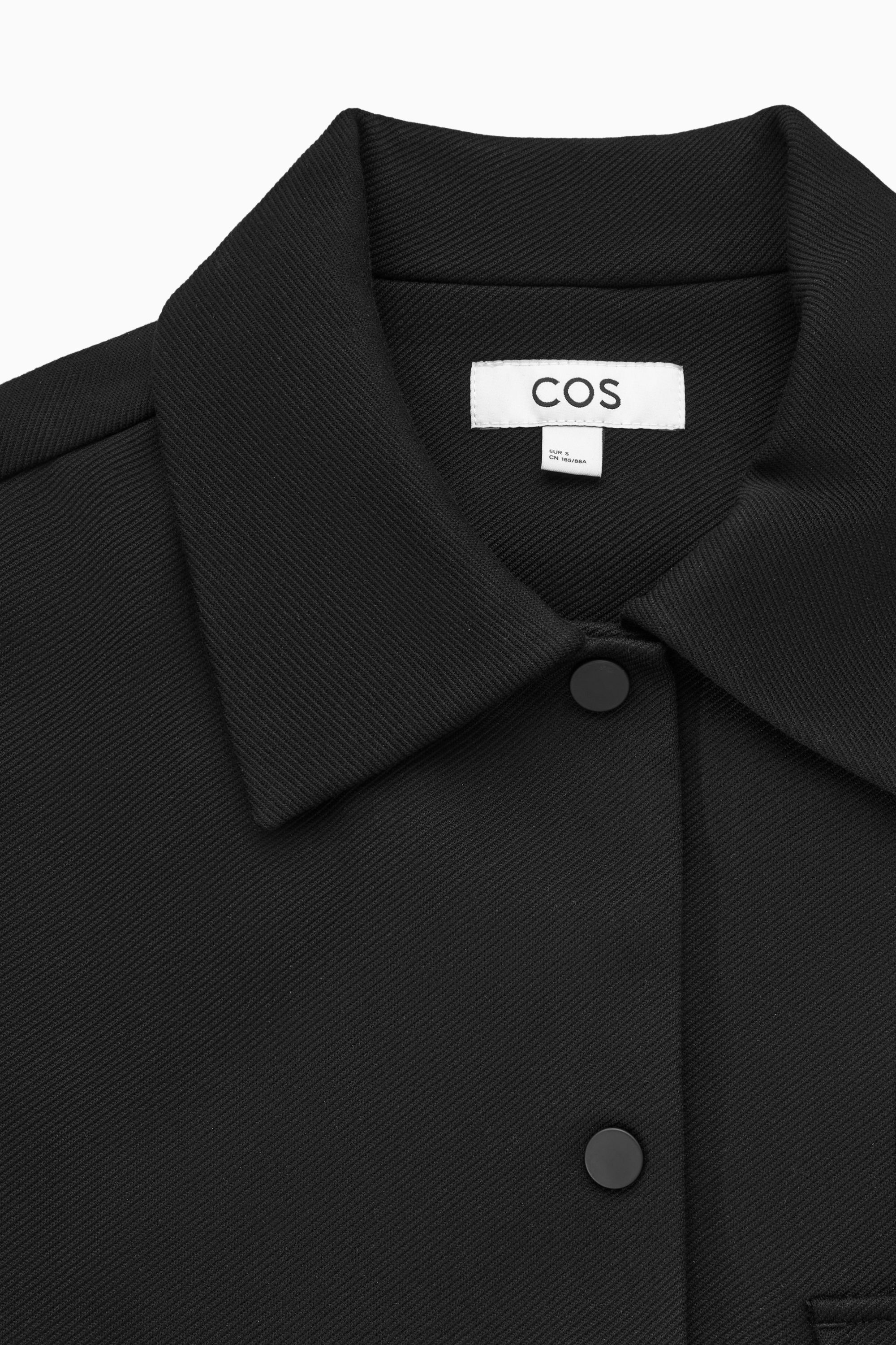 CROPPED TWILL JACKET - BLACK | COS US