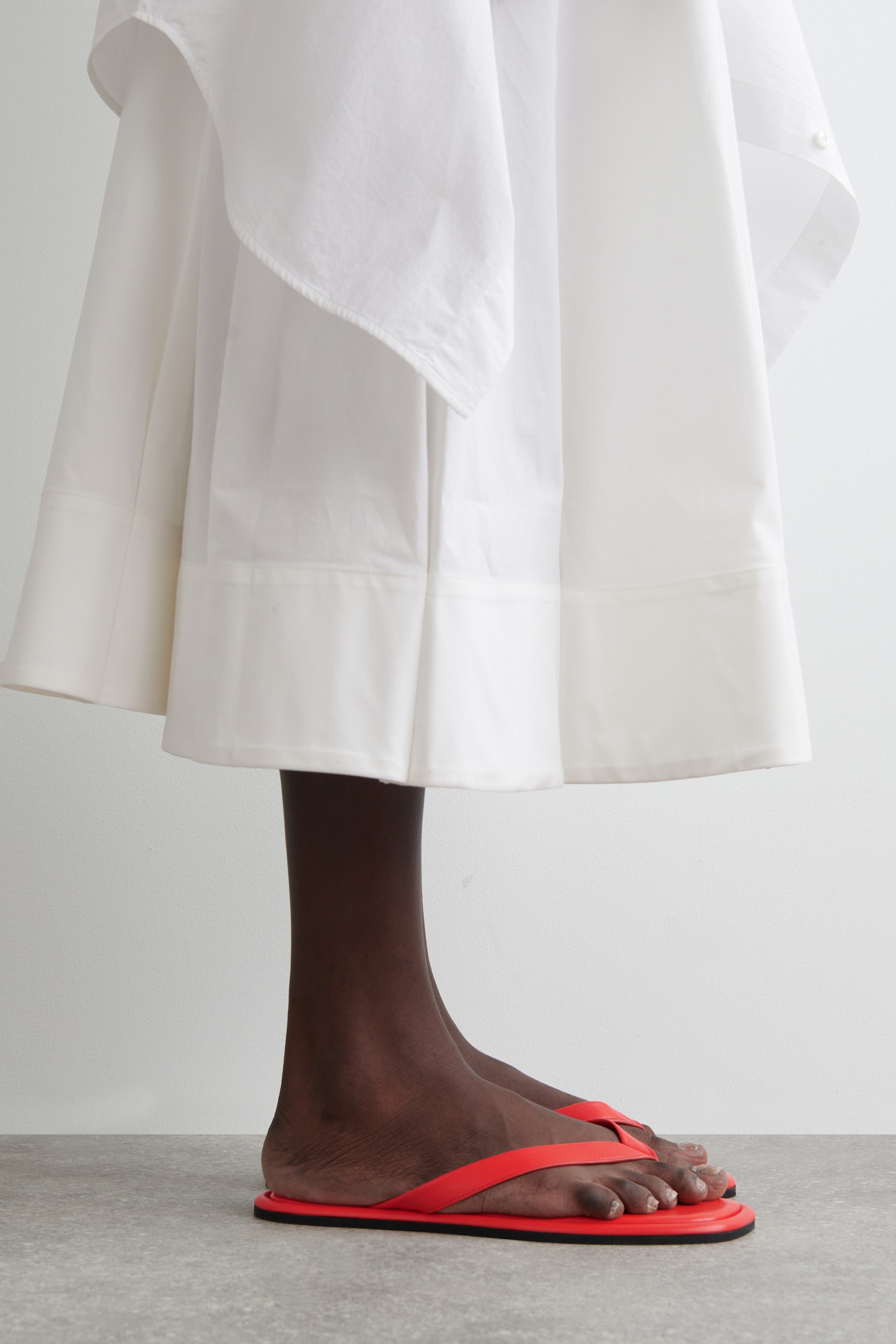 CHANCLAS DE PIEL - ROJO/BURDEOS/NEGRO - 6