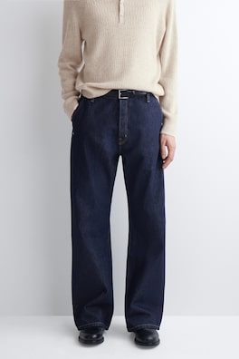 RELAXED-FIT BOOTLEG JEANS — INDIGO 5