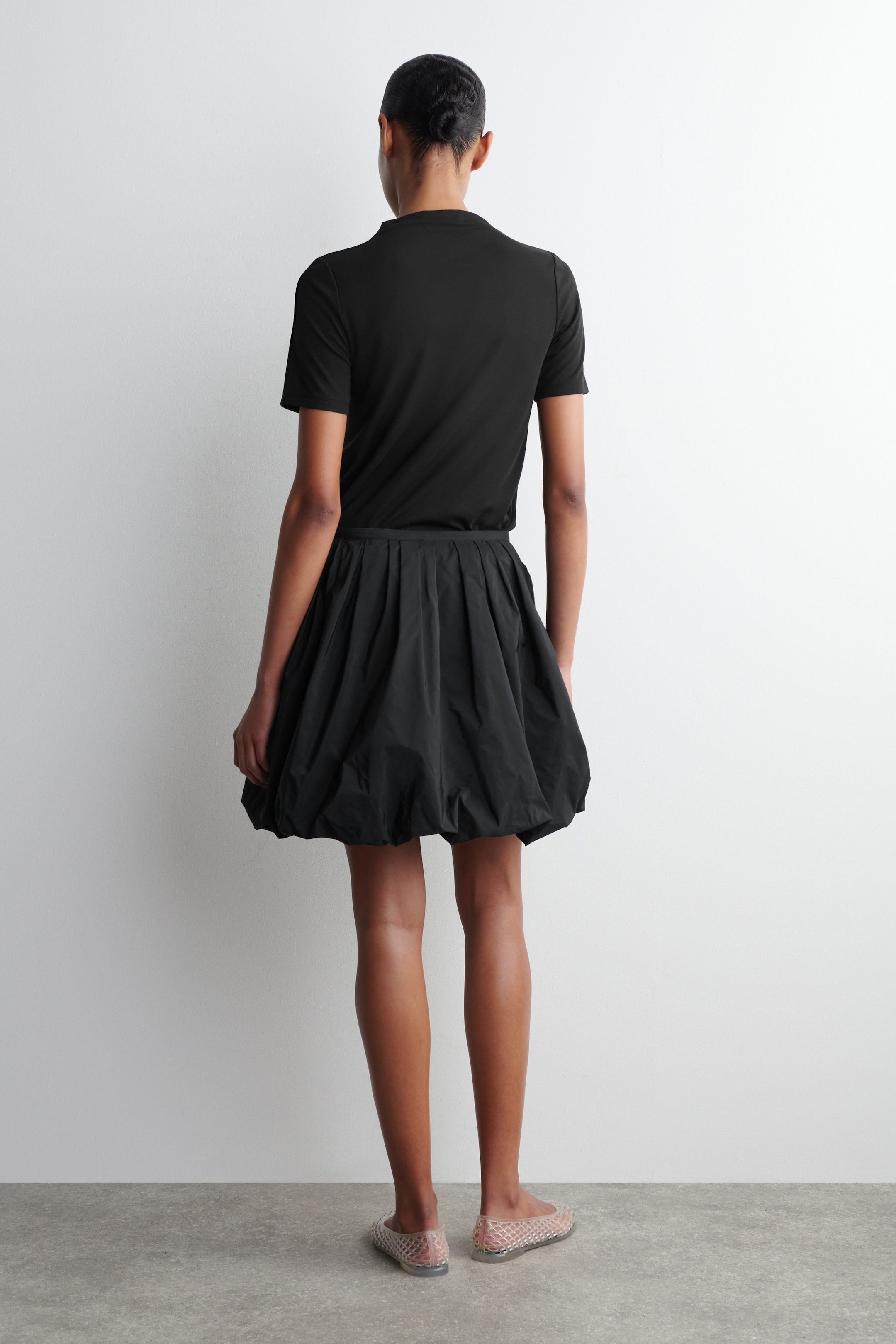 BUBBLE-HEM MINI SKIRT