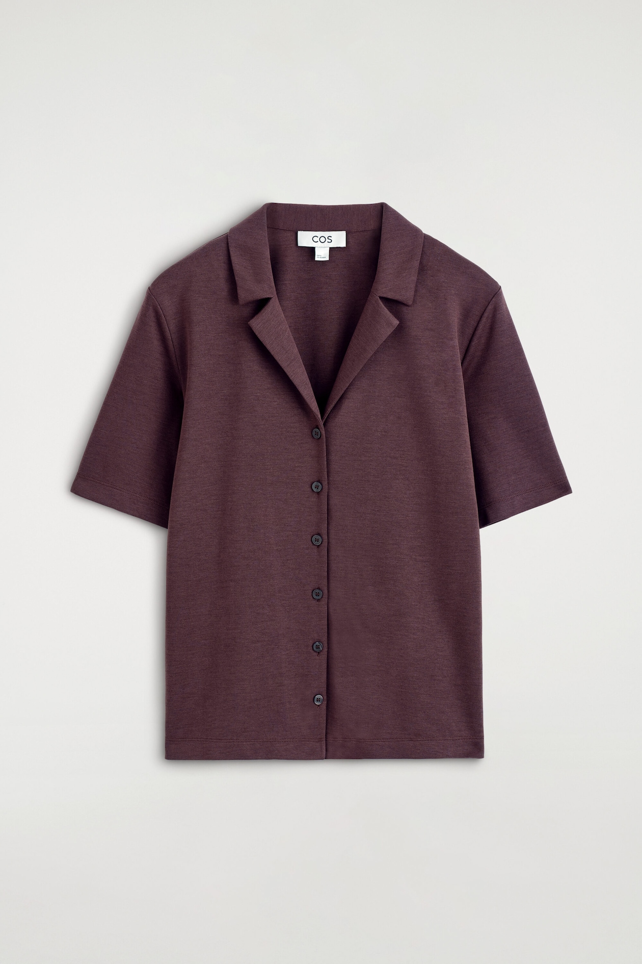MODAL-JERSEY SHIRT — BURGUNDY