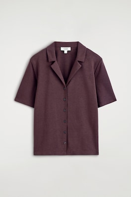 MODAL-JERSEY SHIRT — BURGUNDY 9