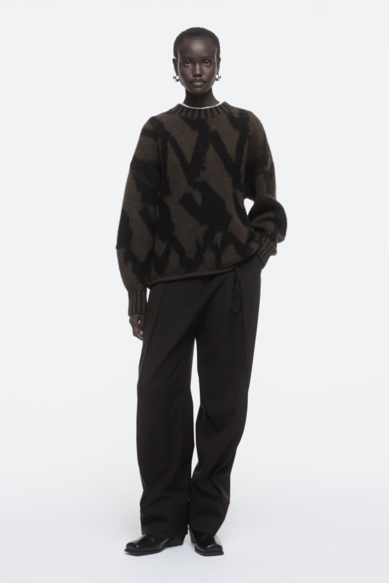 ABSTRACT WOOL-JACQUARD JUMPER
