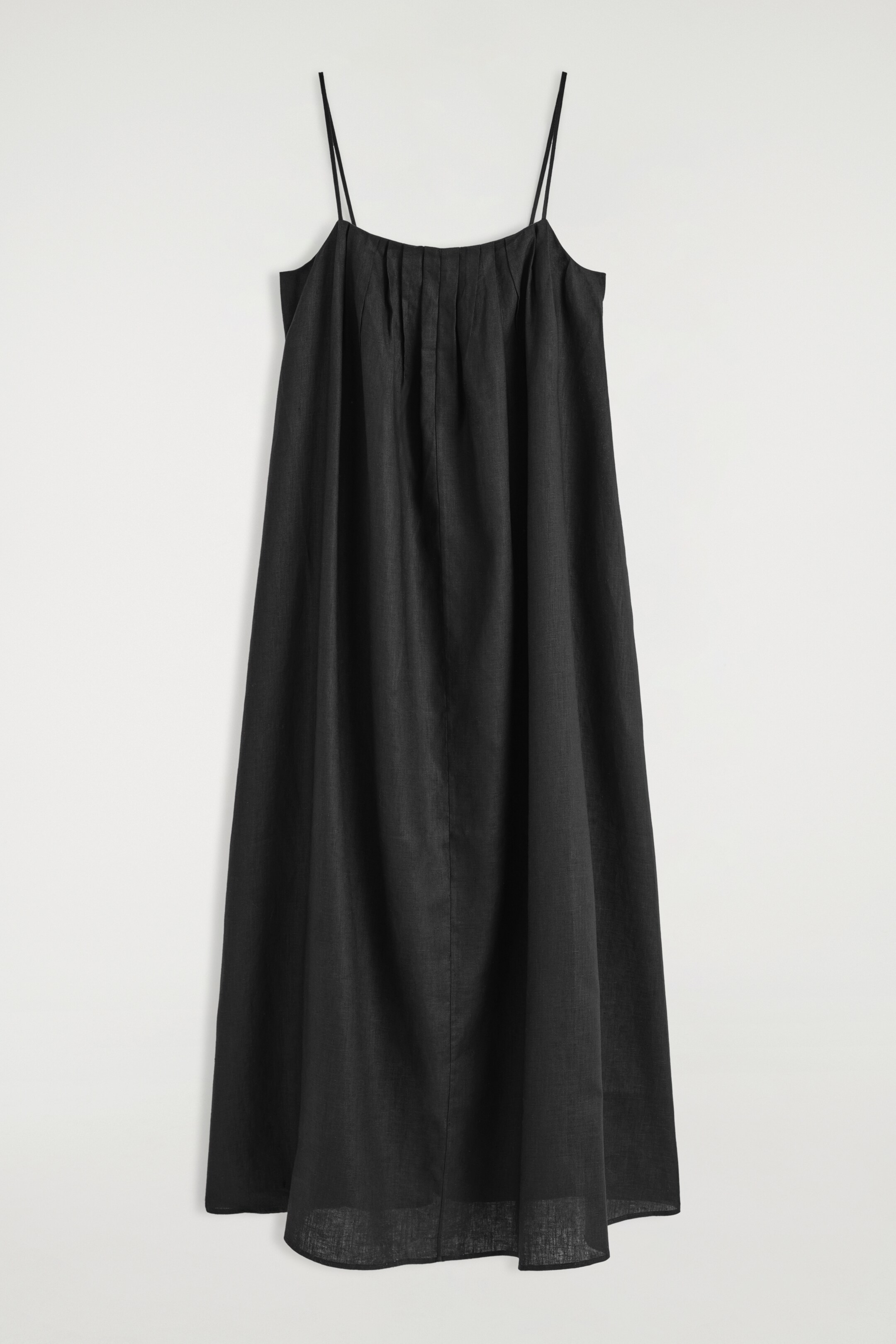 Vezi imaginea mai mare: ROCHIE MAXI PLISATĂ DIN IN - NEGRU - FEMEI | H&M RO 5