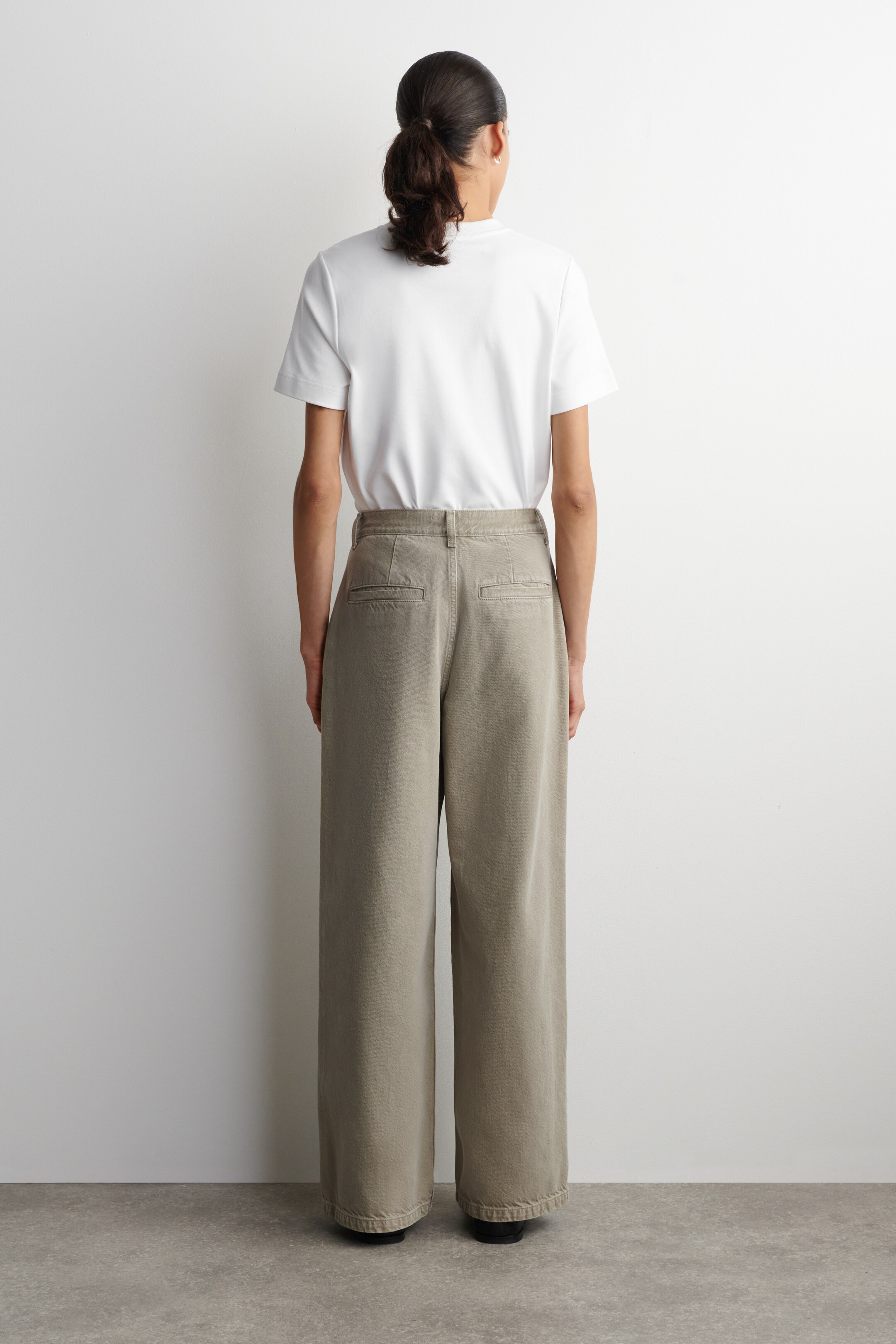Ingrandisci l'immagine: WIDE-LEG DENIM TROUSERS - GREY - DONNA | H&M CH 3