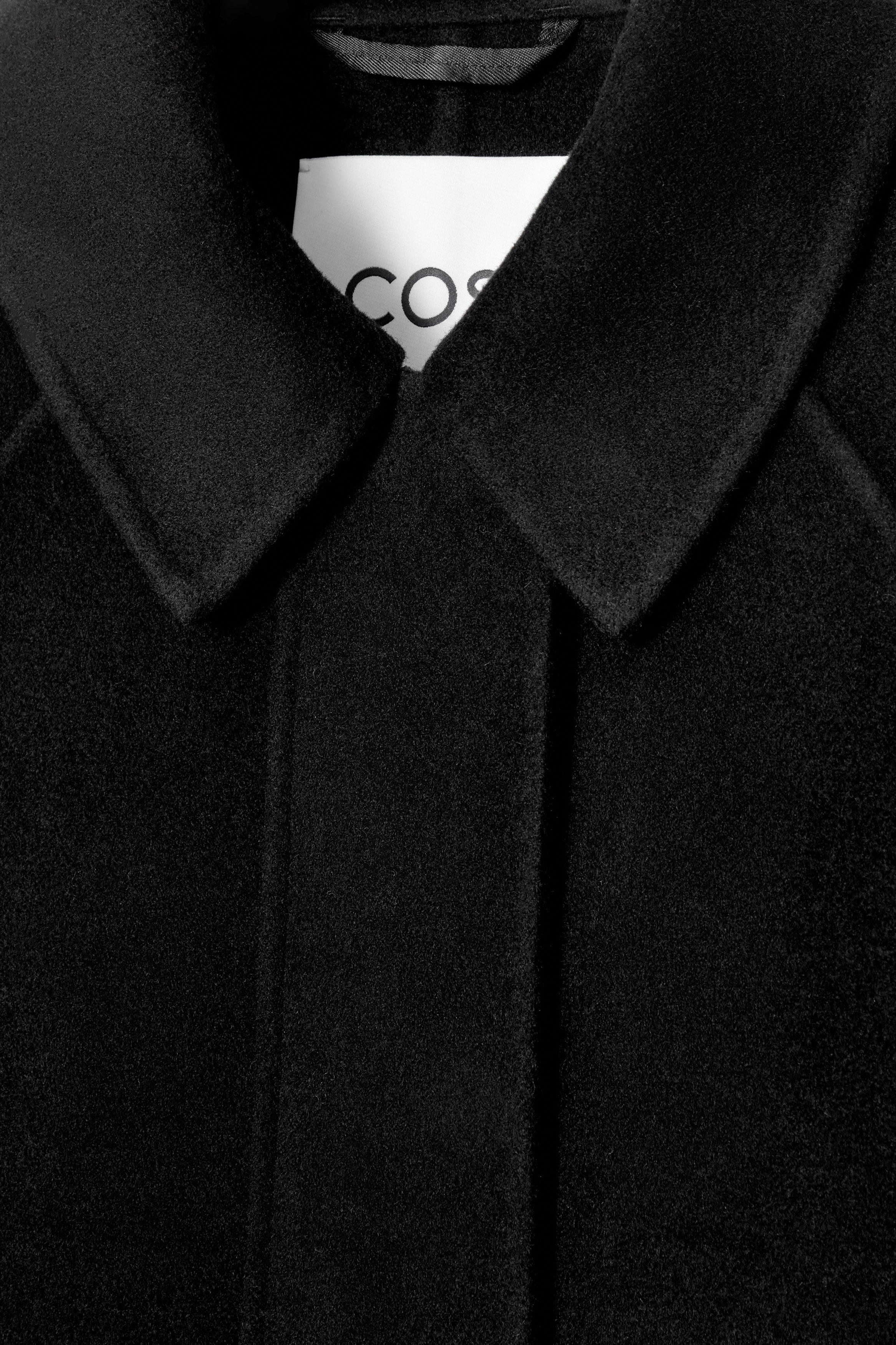 ジャケット・アウター Lausanne Wool Short Coat SHORT DOUBLE-FACED WOOL JACKET - BLACK | COS