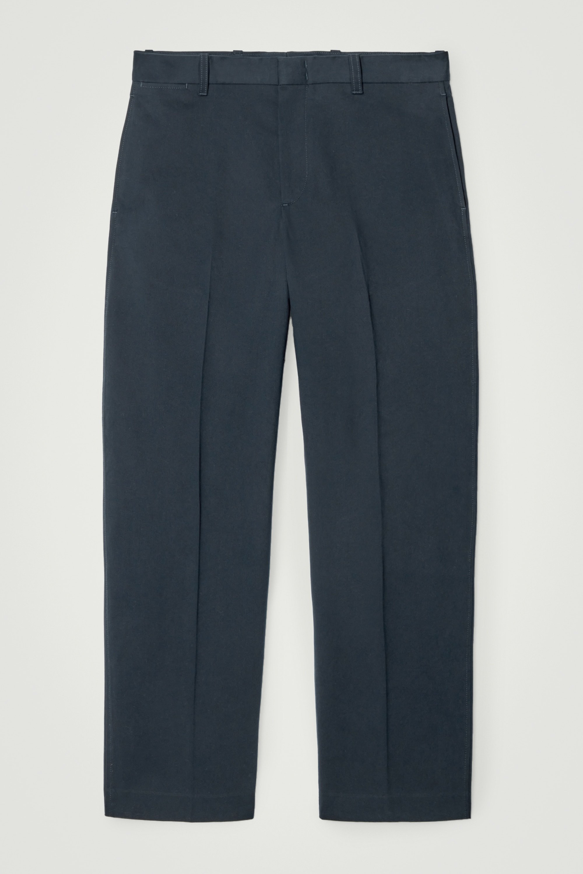 RELAXED STRAIGHT-LEG CHINOS - NAVY/BEIGE