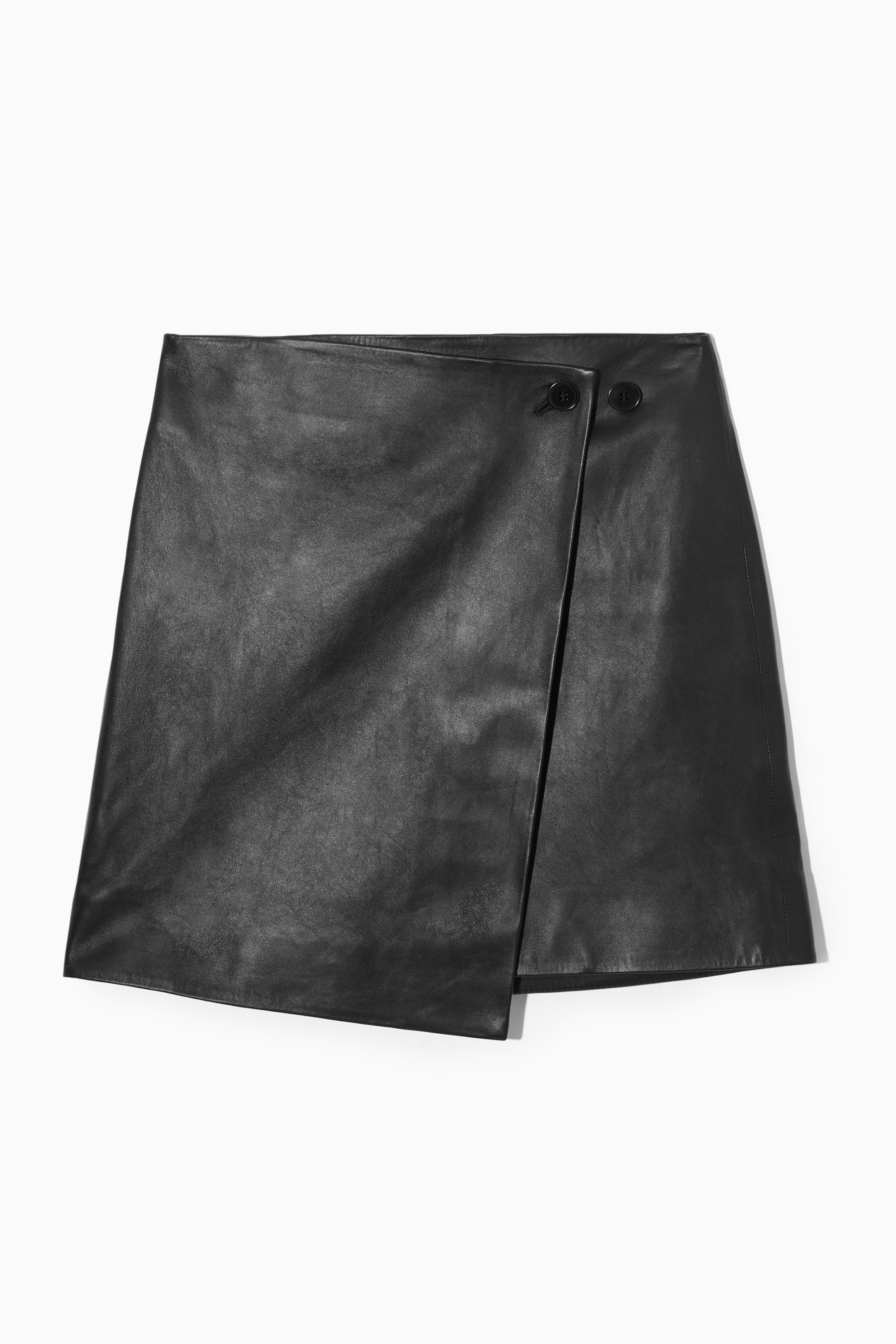 Näytä suurempi kuva: LEATHER MINI WRAP SKIRT - BLACK - NAISET | H&M FI 1