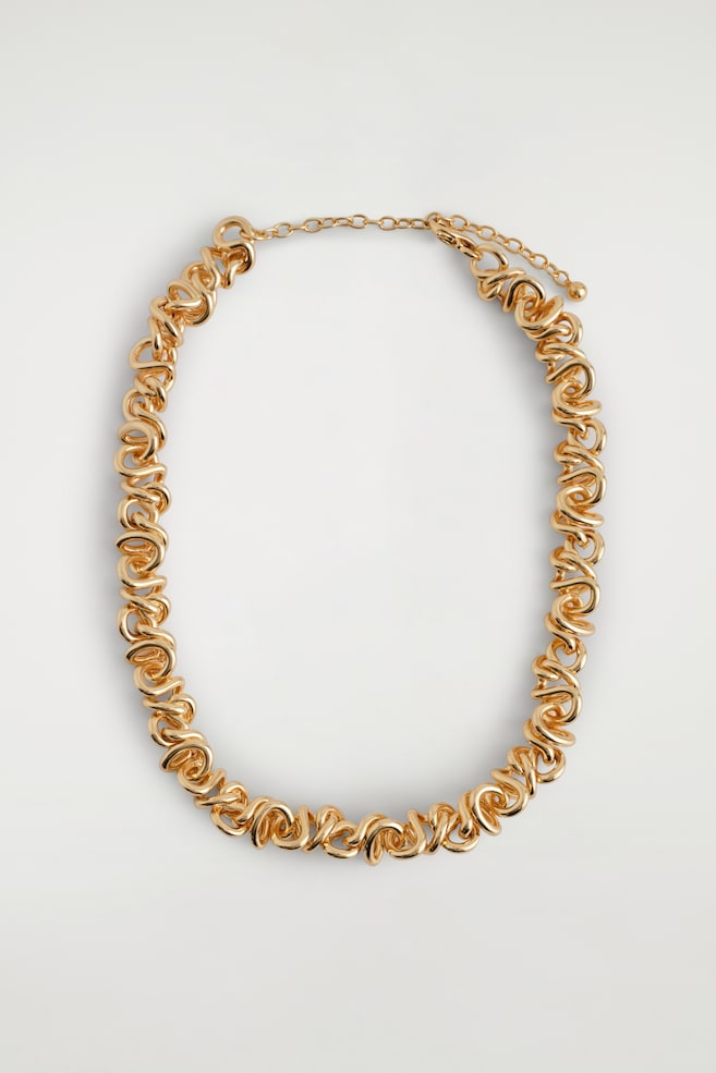 KNOTTED CHAIN NECKLACE - GOLD - 1