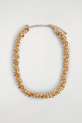 KNOTTED CHAIN NECKLACE — GOLD 3