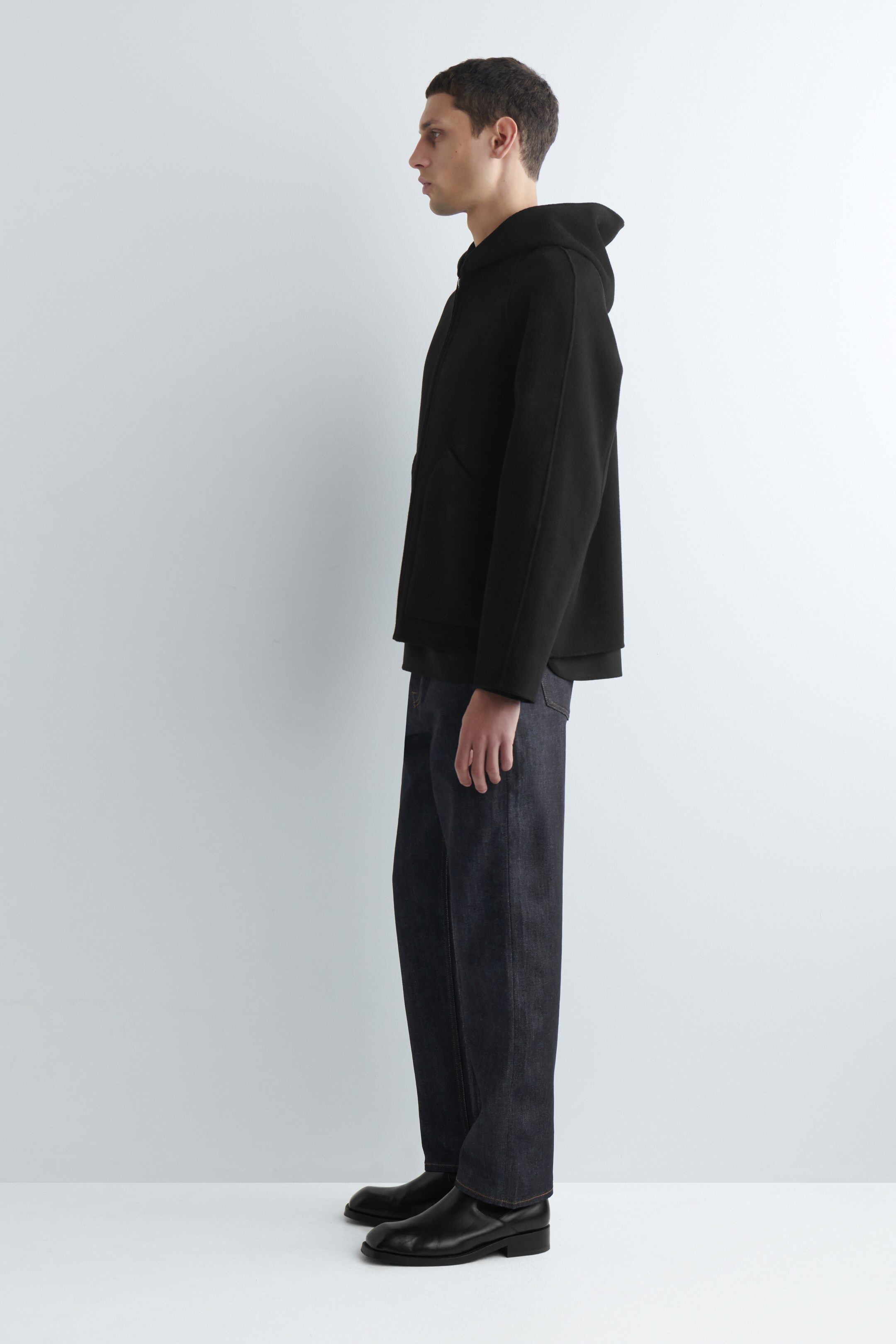 Grösseres Bild ansehen: KAPUZENJACKE AUS DOUBLEFACE-WOLLE - SCHWARZ - HERREN | H&M CH 5