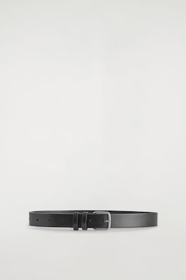 CLASSIC LEATHER BELT — BLACK / SILVER 4