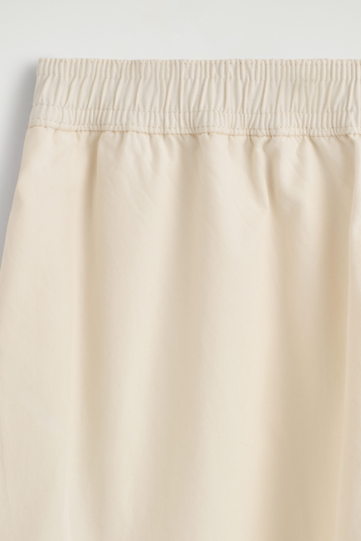 FLUID COTTON BALLOON PANTS — IVORY