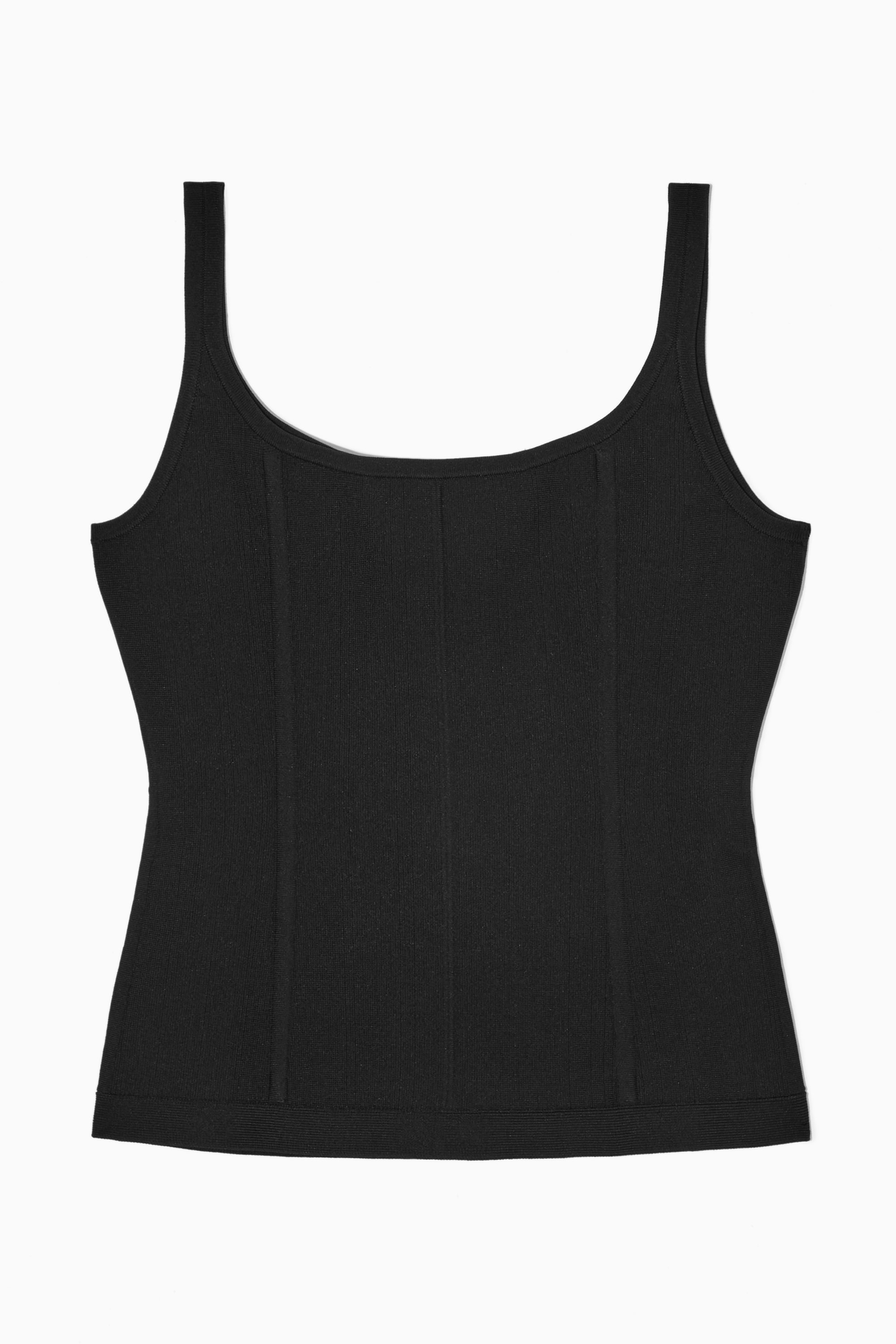 COS black corset top ブラックベアトップ CORSET TANK TOP - BLACK | COS