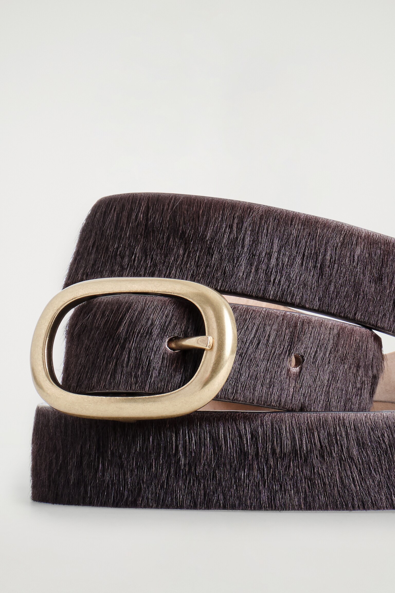 CINTURA IN CAVALLINO CON FIBBIA OVALE - MARRONE - 3
