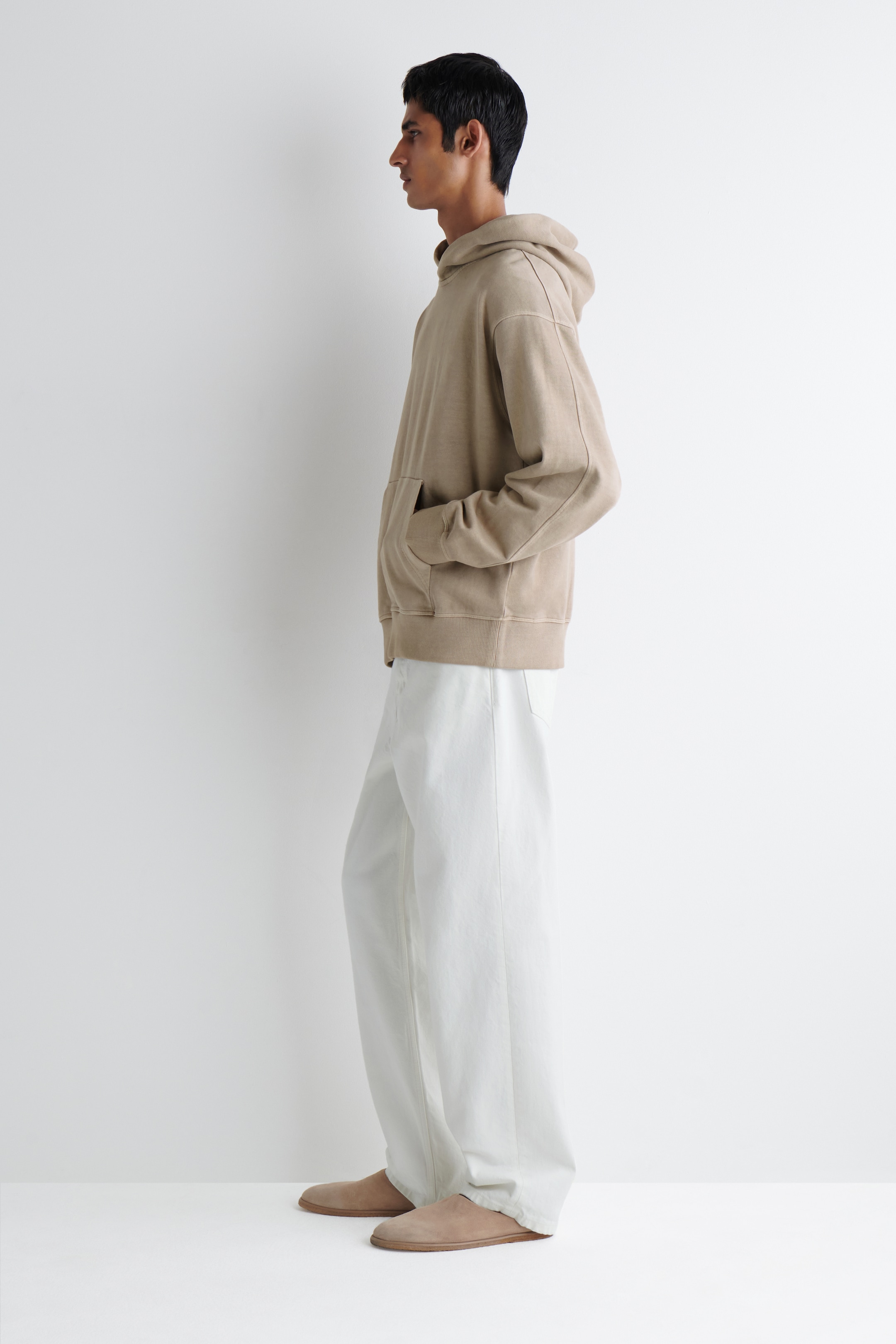 View larger image: WASHED COTTON-JERSEY HOODIE - MOLE - Men | H&M GB 4