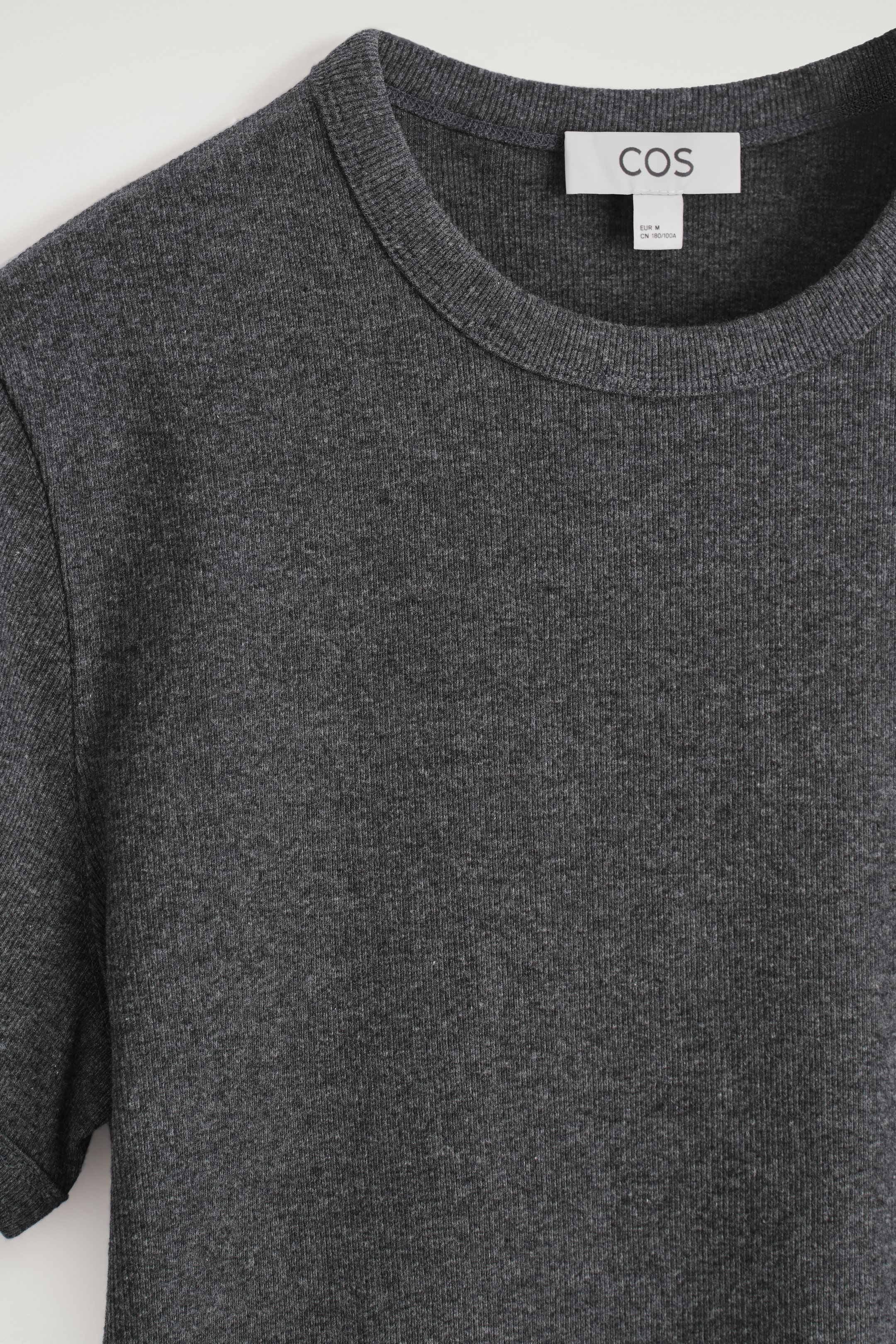 Größeres Bild ansehen: SCHMAL GESCHNITTENES GERIPPTES BAUMWOLL-T-SHIRT - ANTHRAZIT - Men | H&M DE 7