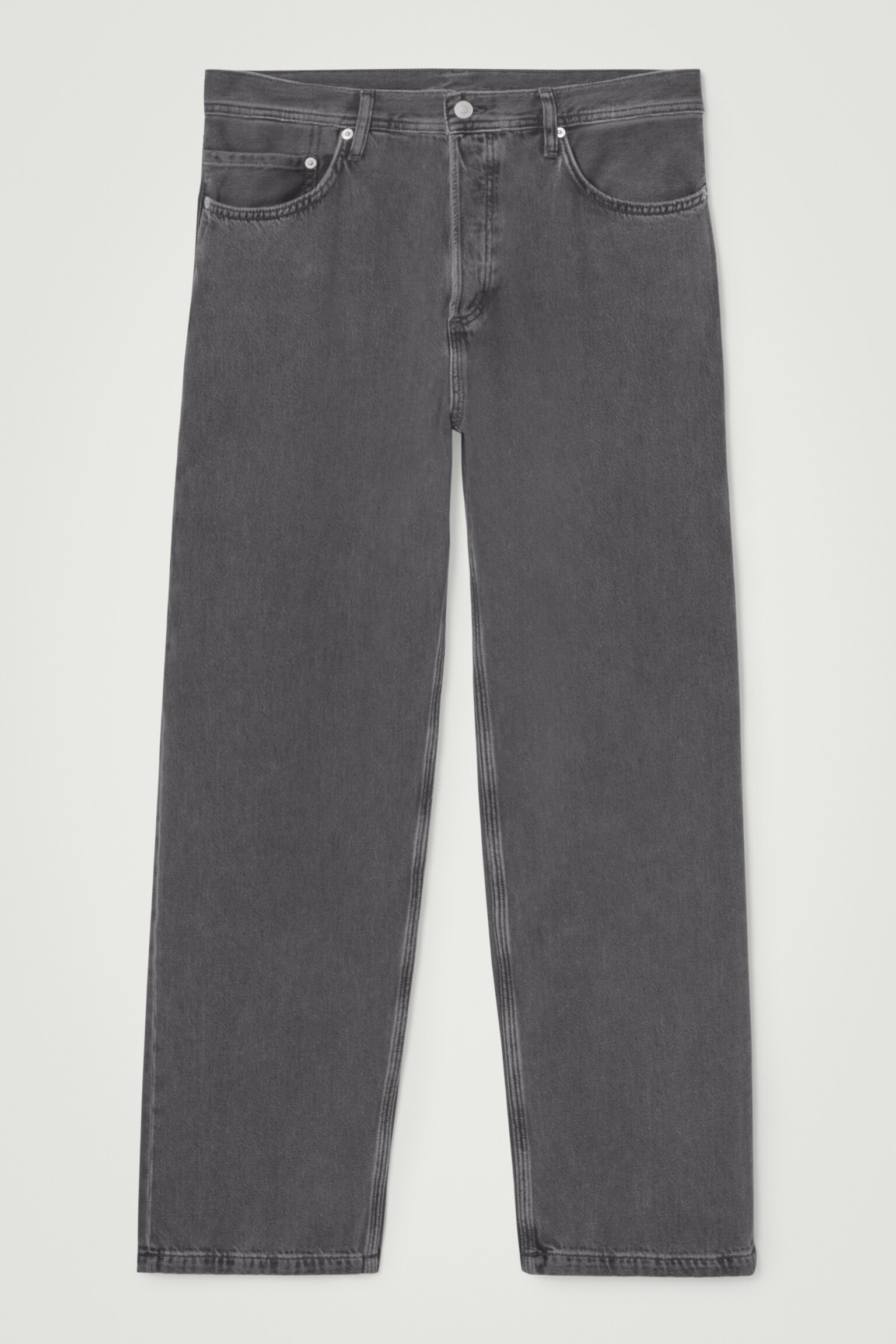 SYSTEM JEANS MIT GERADEM BEIN - SCHWARZ