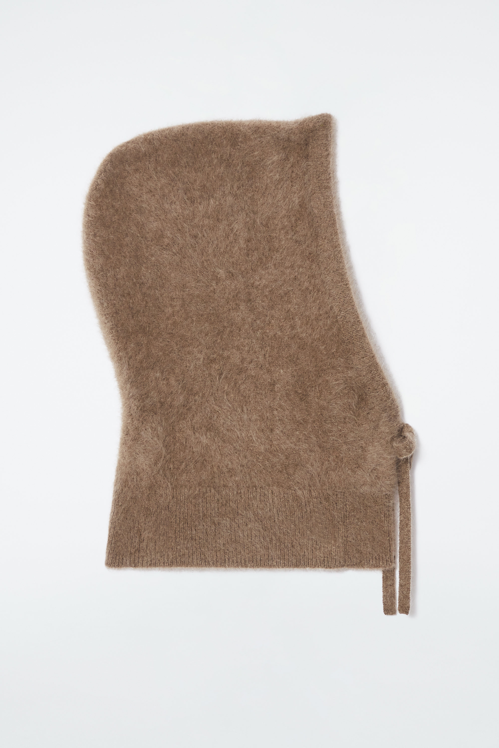 TEXTURED PURE CASHMERE BALACLAVA - DARK MOLE | COS US