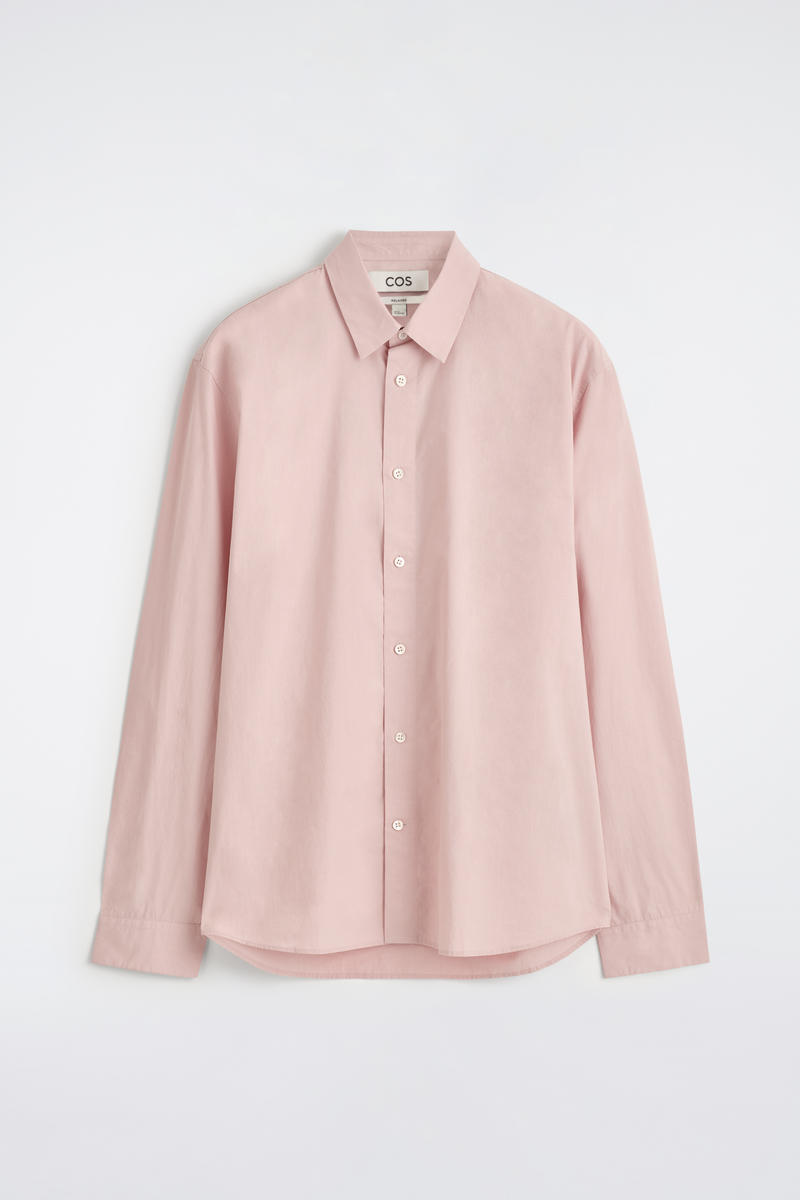 Relaxed Pima Cotton-Poplin Shirt in Pink