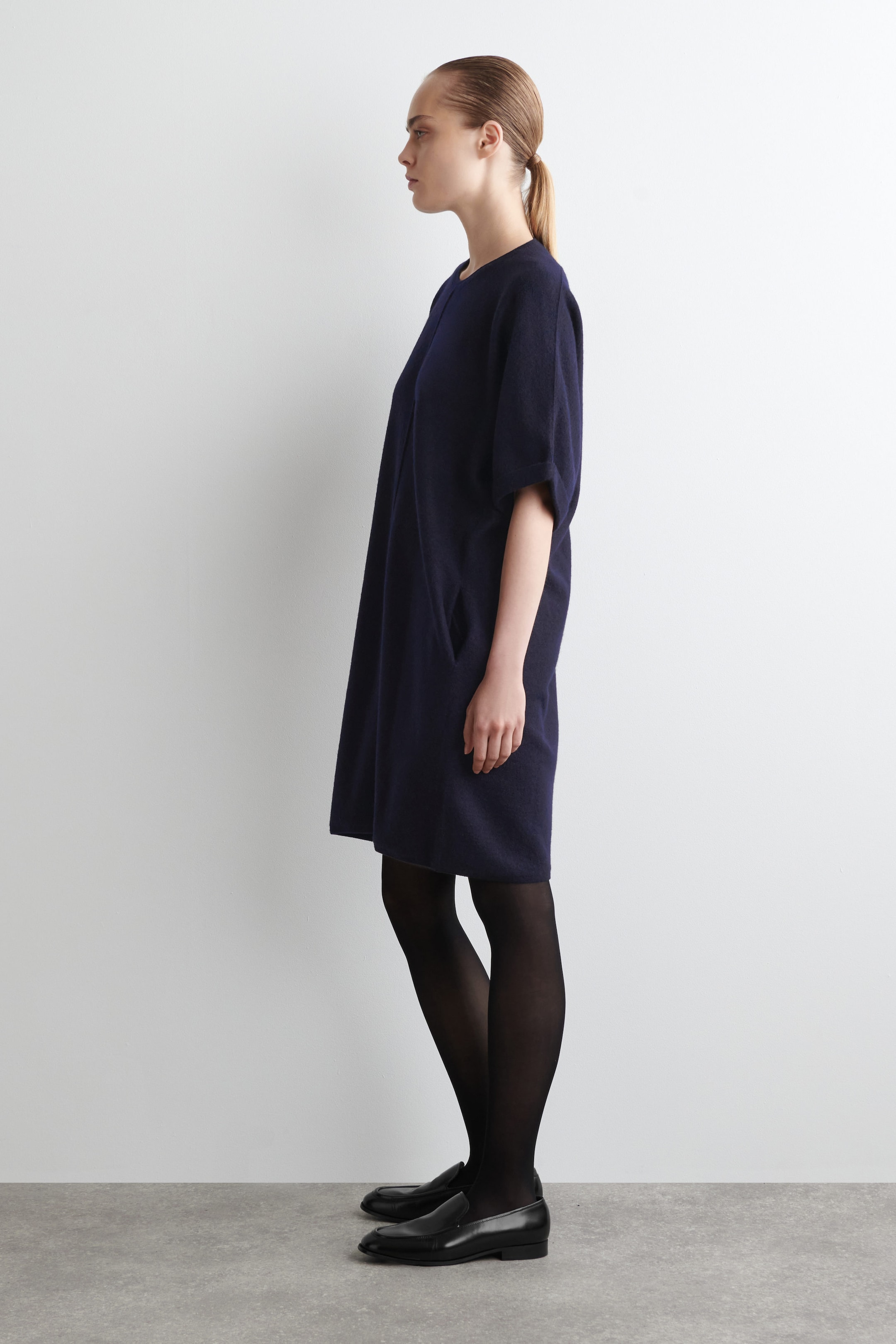 SCULPTED MERINO WOOL MINI DRESS