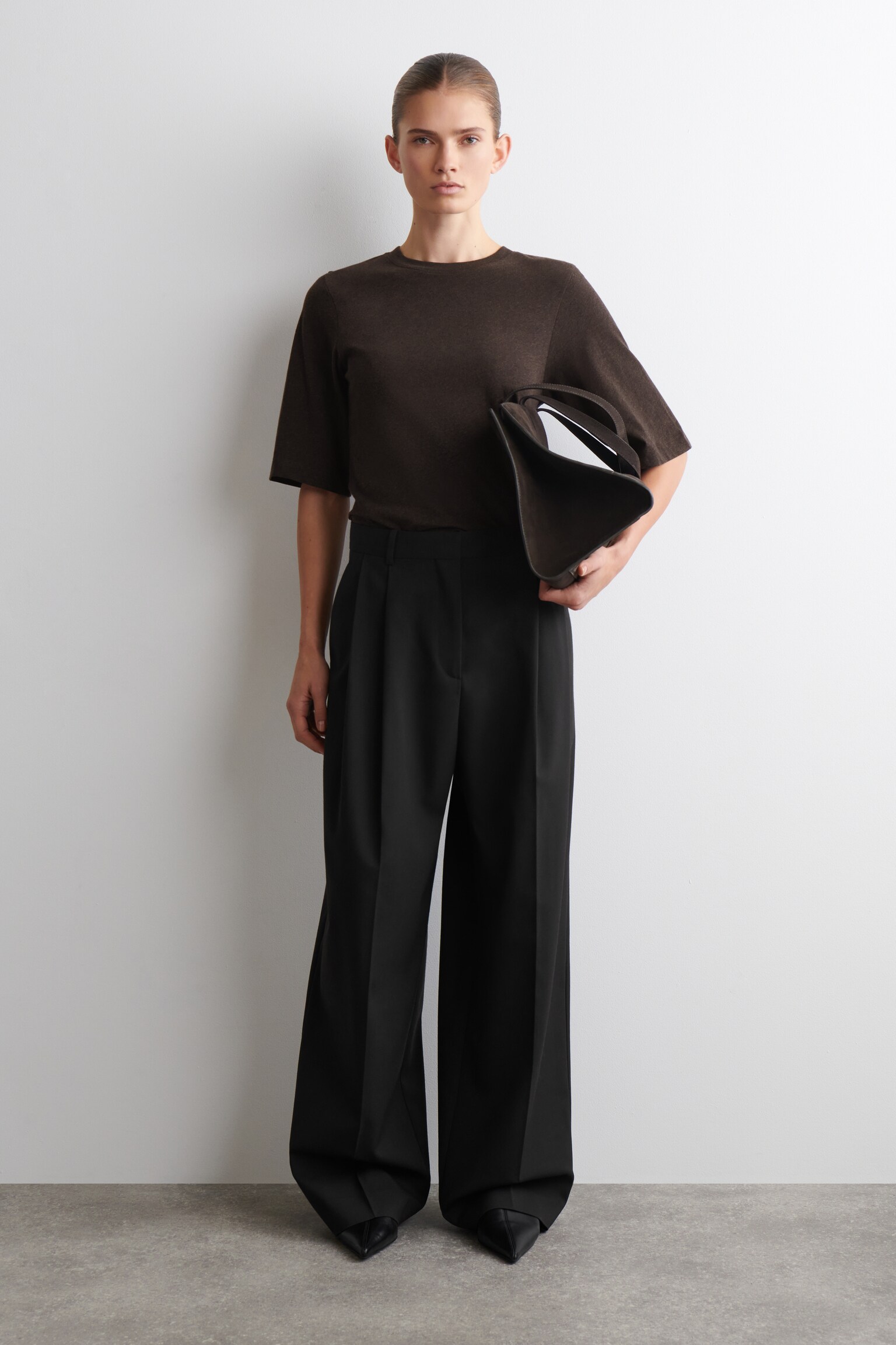 COTTON T-SHIRT - DARK BROWN/CREAM/WHITE / PURPLE / STRIPED - 3