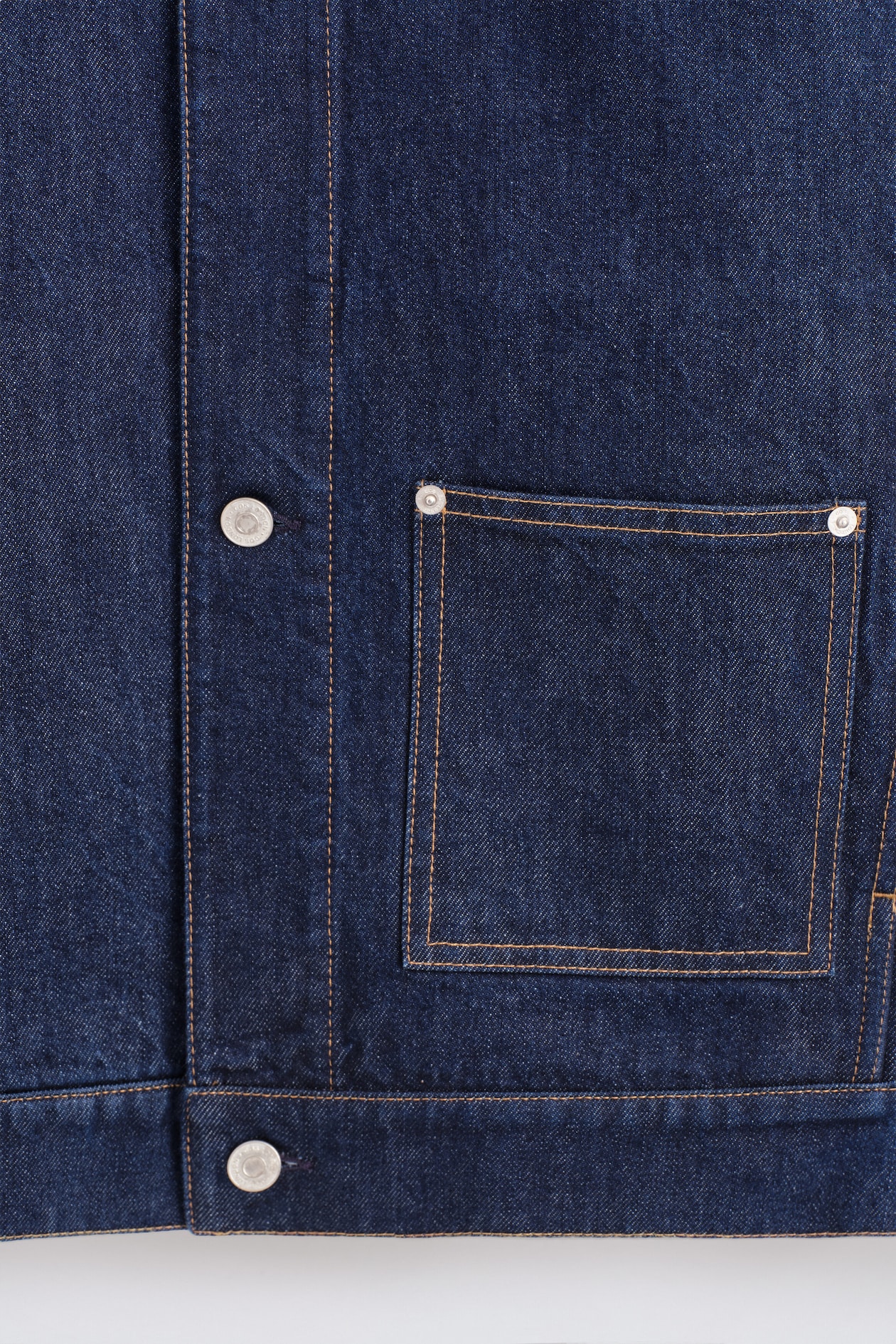 DENIM SHIRT JACKET — DARK BLUE
