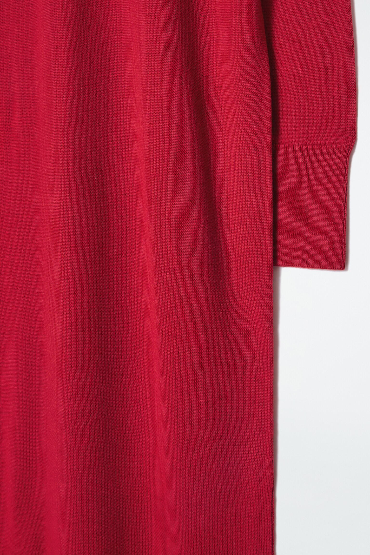 MERINO WOOL TURTLENECK DRESS - RED - 2