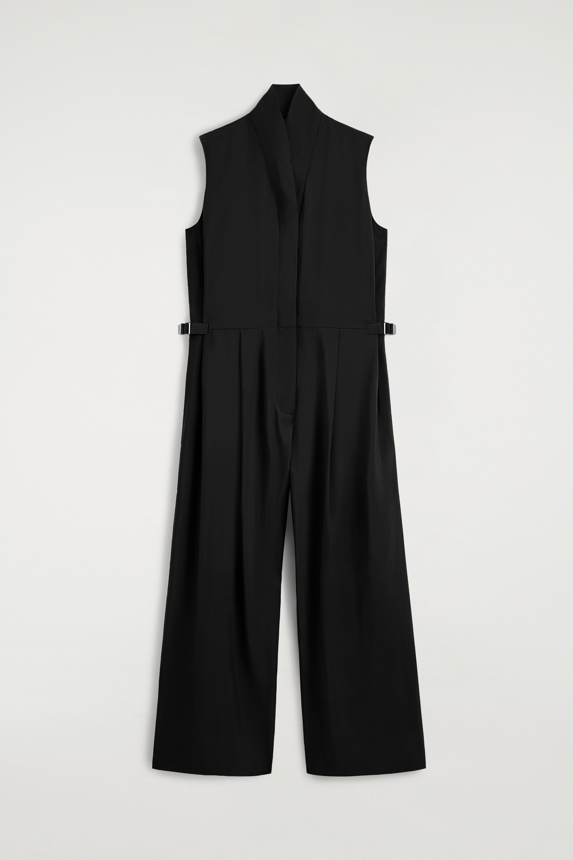 SHAWL-COLLAR UTILITY ROMPER - BLACK | COS US