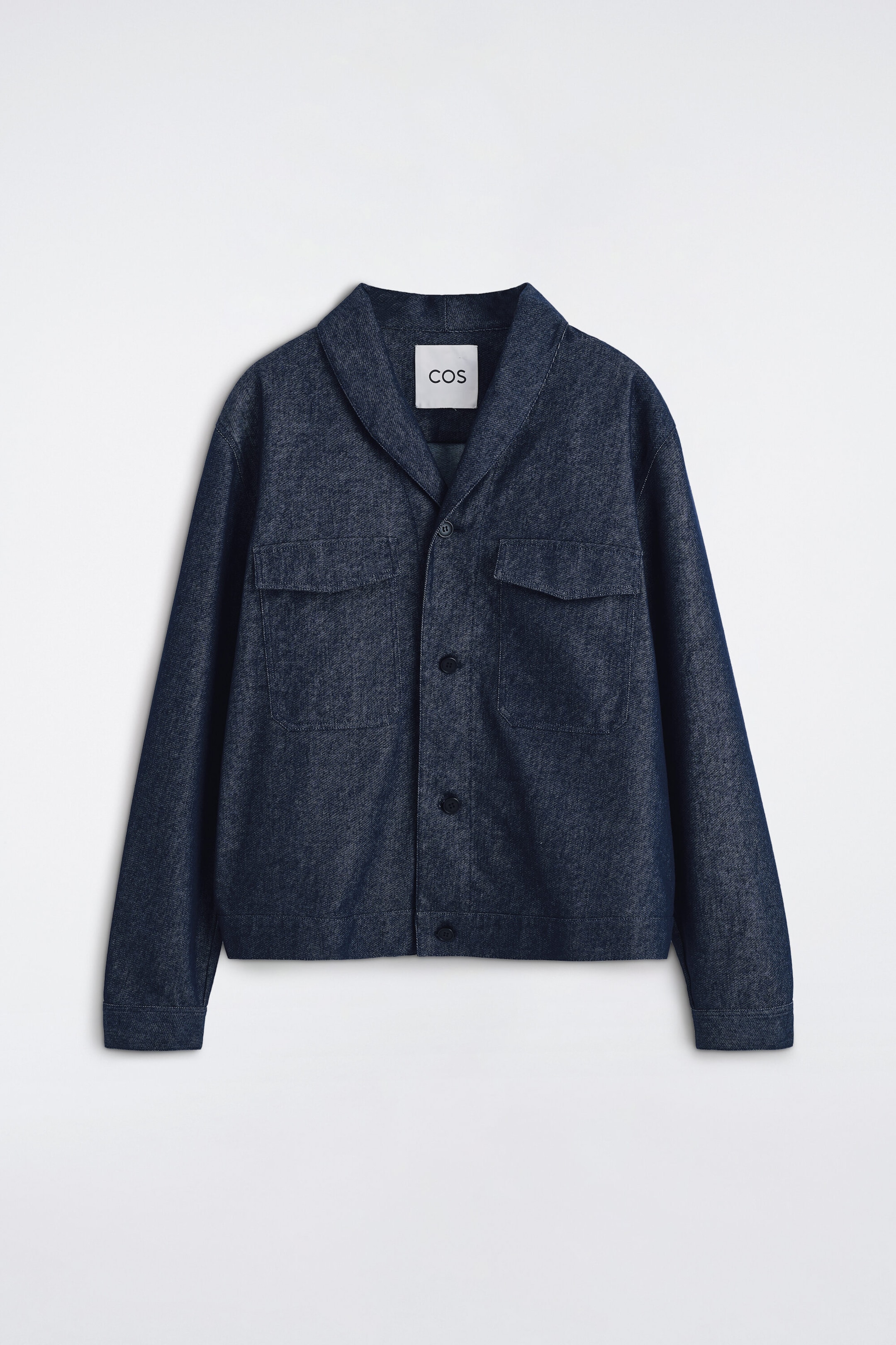 Surchemise effet denim, col châle