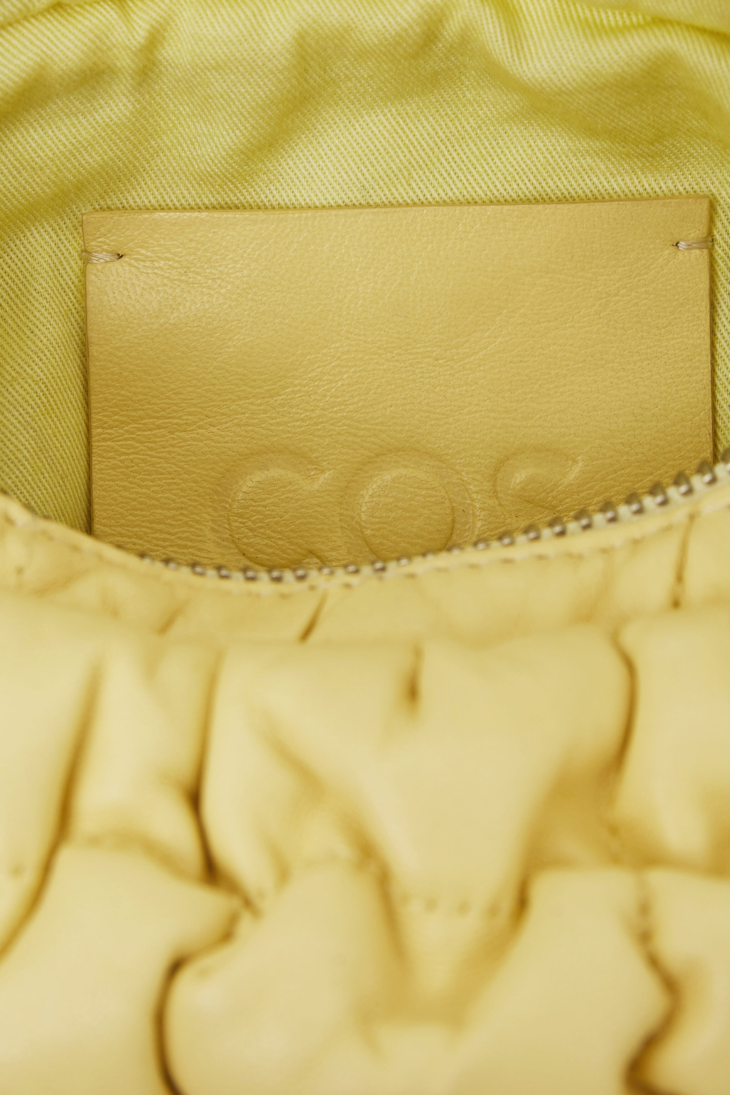 QUILTED MICRO BAG - LEATHER - LIGHT YELLOW | COS