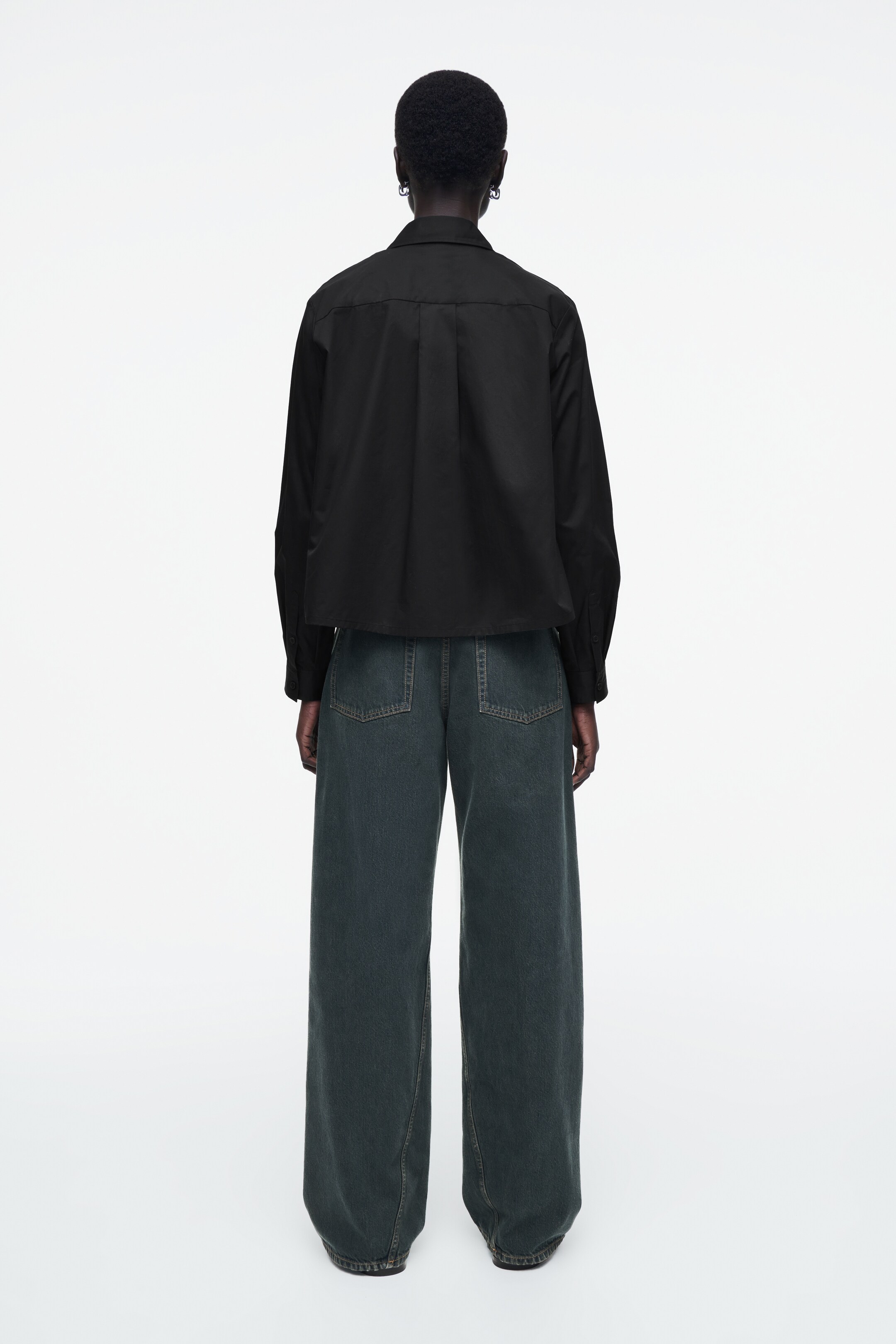 Agrandir l'image: CHEMISE DÉCONTRACTÉE ÉVASÉE EN COTON - NOIR - FEMME | H&M FR 4