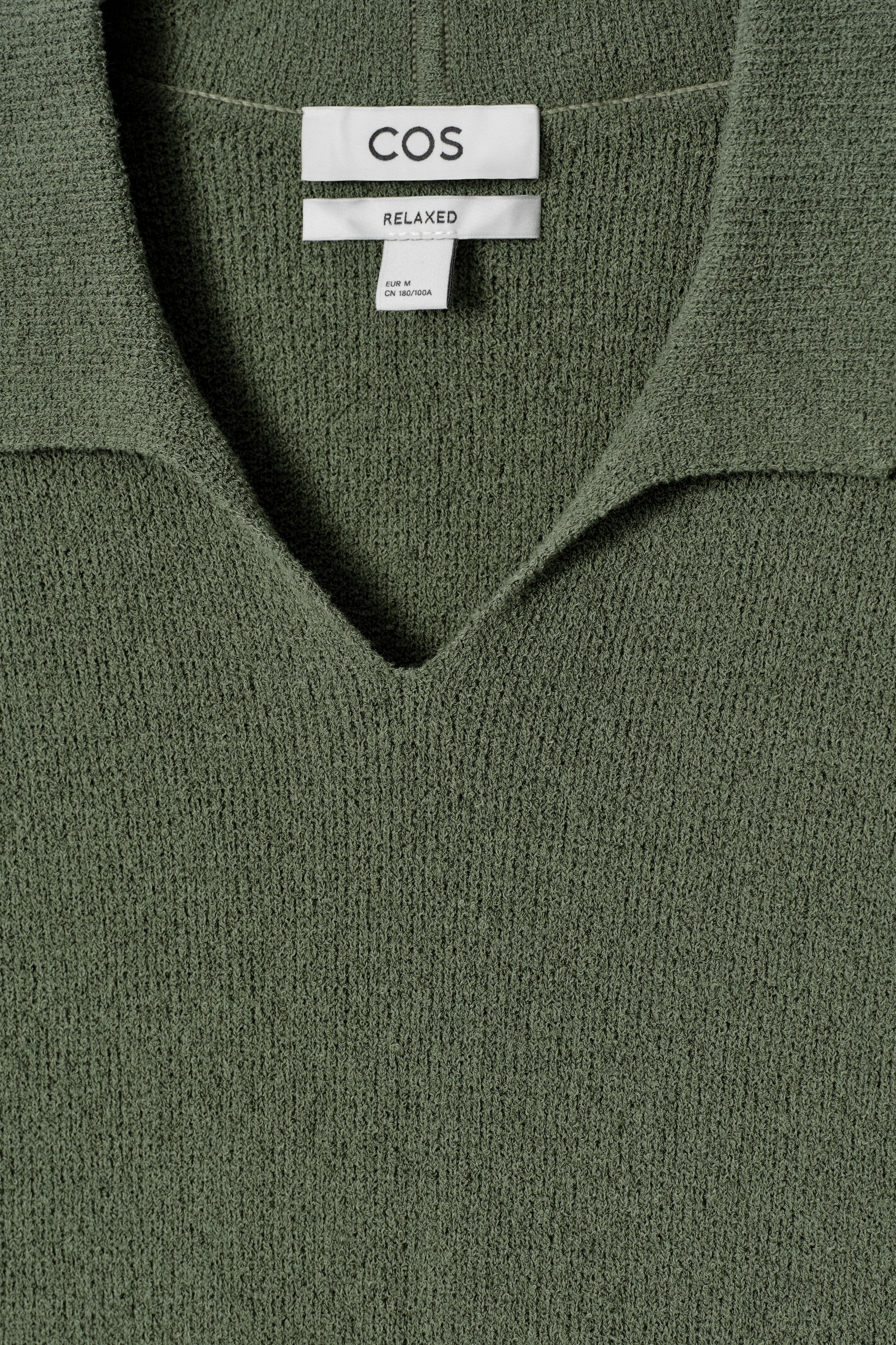 View larger image: OPEN-COLLAR BOUCLÉ-KNIT POLO SHIRT - GREEN - Men | H&M GB 8